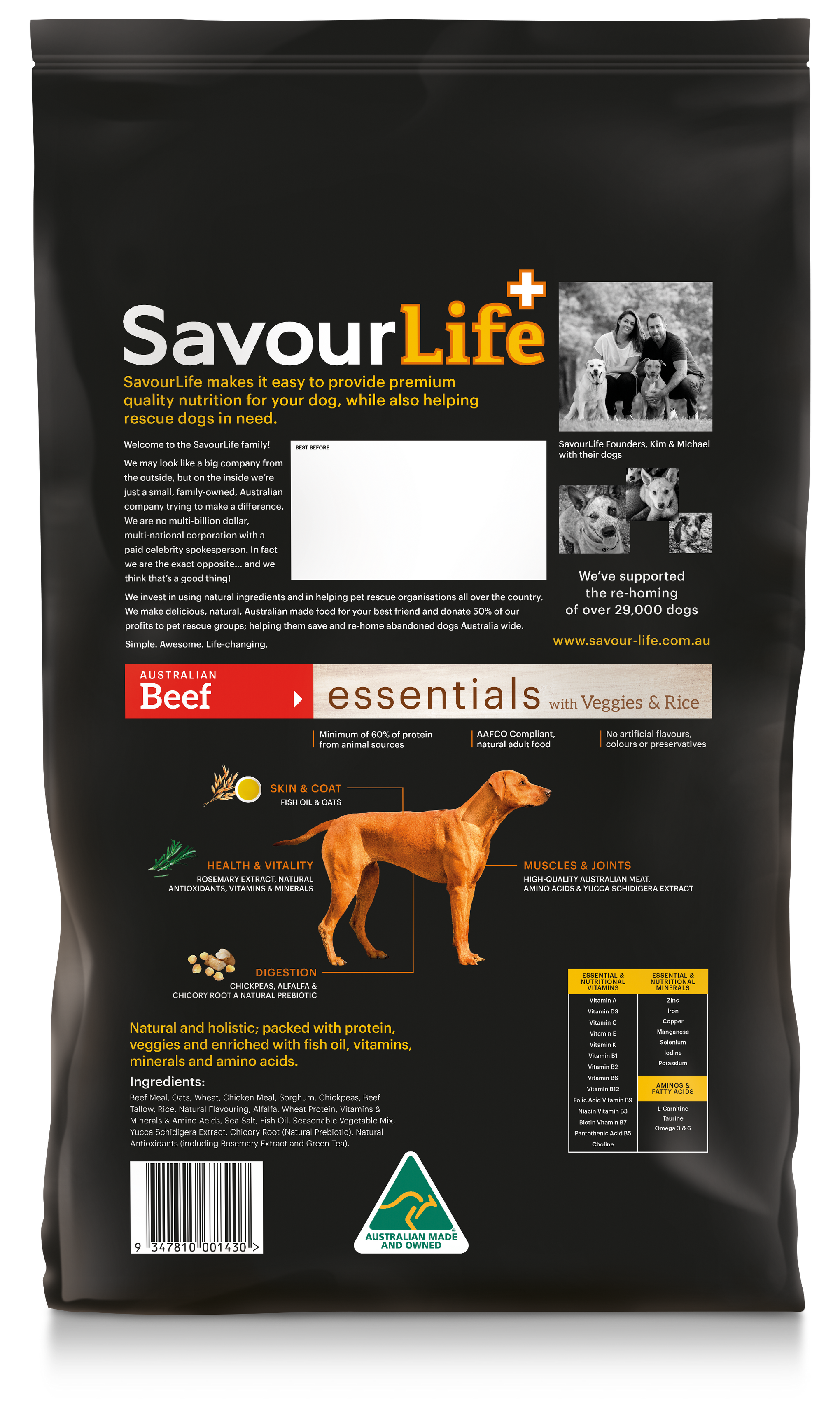 SavourLife Essentials Adult Dog Standard Beef Dry Food