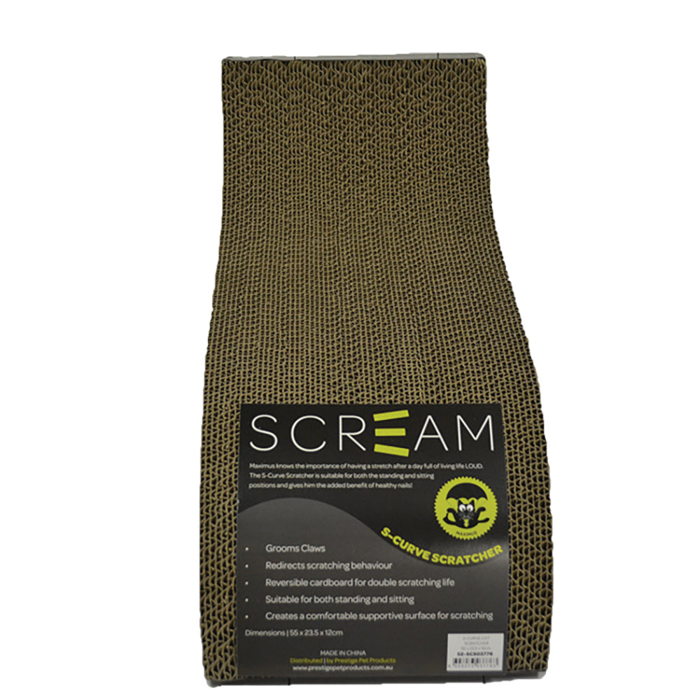 Scream S-Curve Cat Scratcher