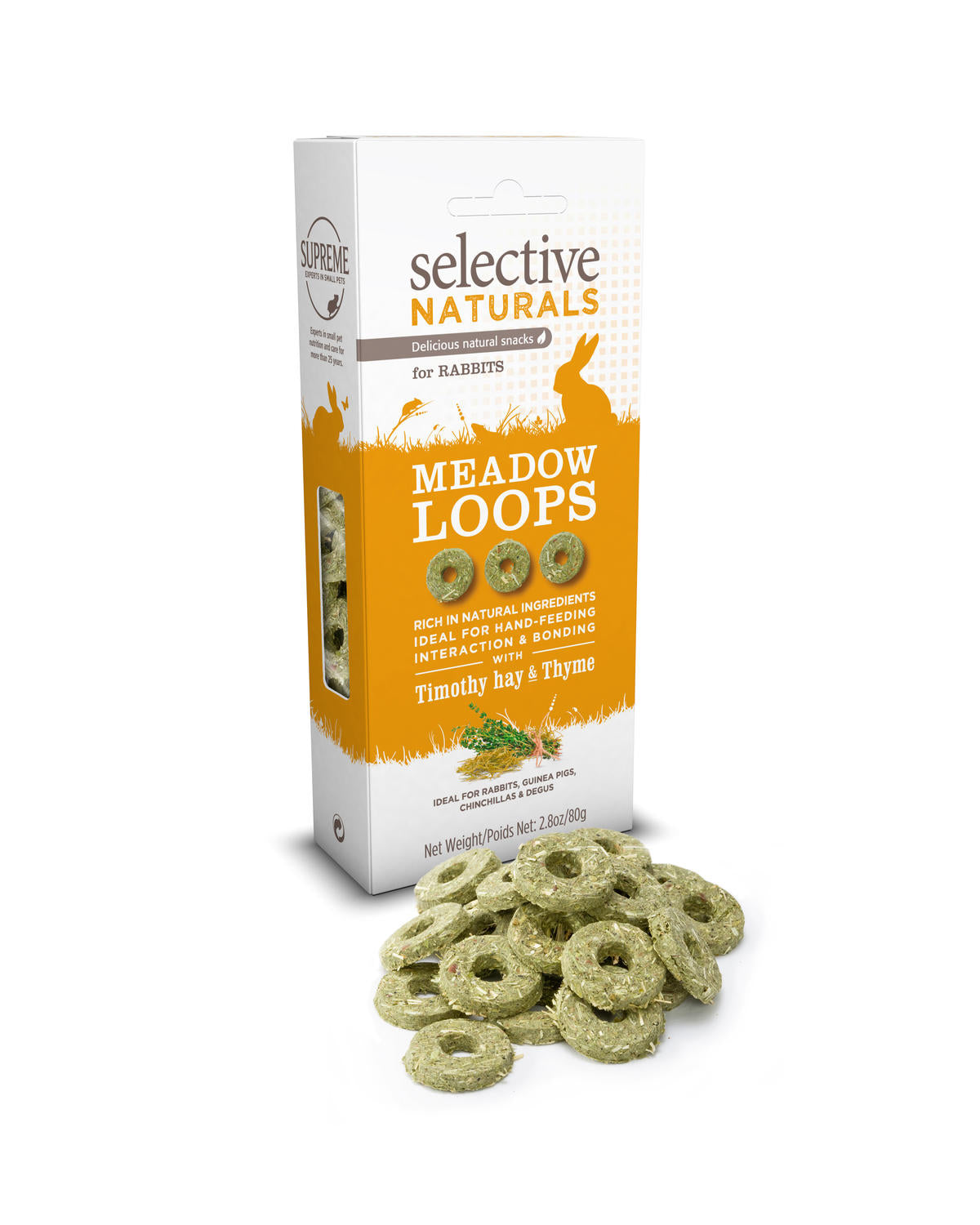 Selective Naturals Meadow Loops Rabbit Treats 80g