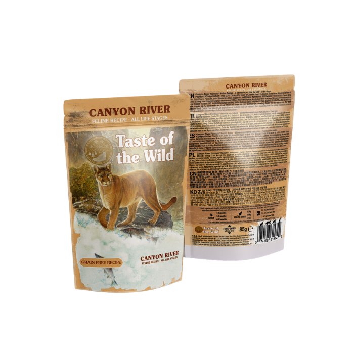 Taste of the Wild Canyon River Chunks in Gravy Wet Cat Food Pouch 85g x 12