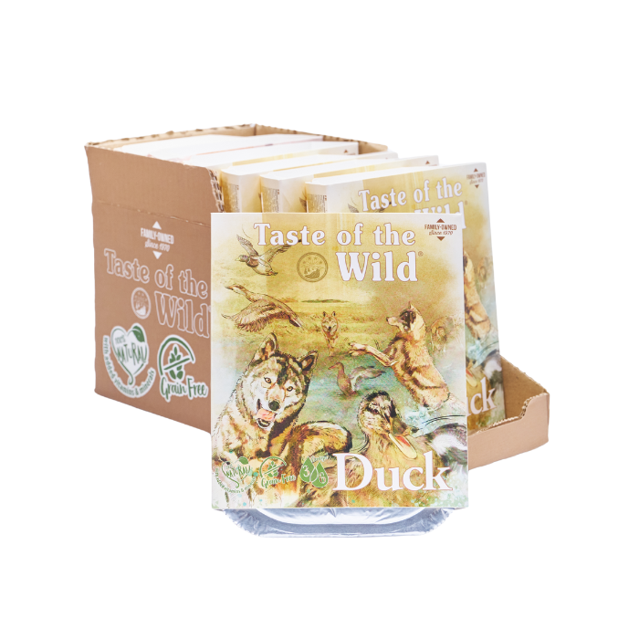 Taste of the Wild Duck and Chicken with Fruit and Vegetable Wet Dog Food Tray 390g x 7