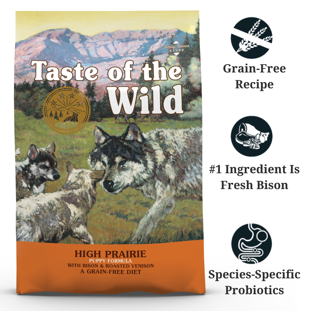 Taste of the Wild High Prairie Dry Puppy Food 12.2kg