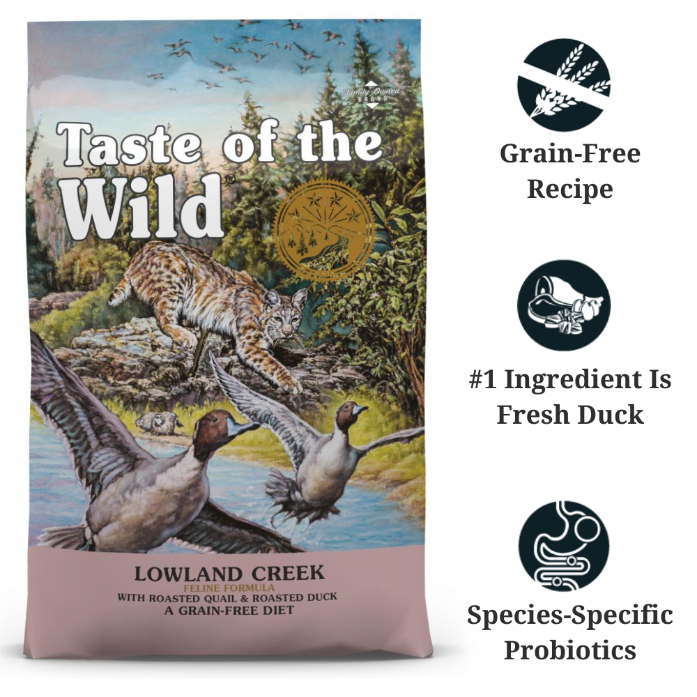 Taste of the Wild Lowland Creek Quail & Duck Dry Cat Food 6.6kg