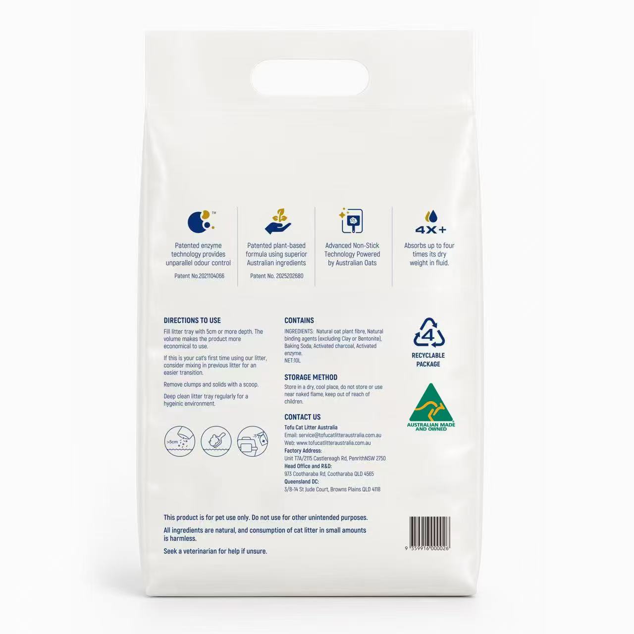Tofu Cat Litter Australia Enzymes Activated Cat Litter