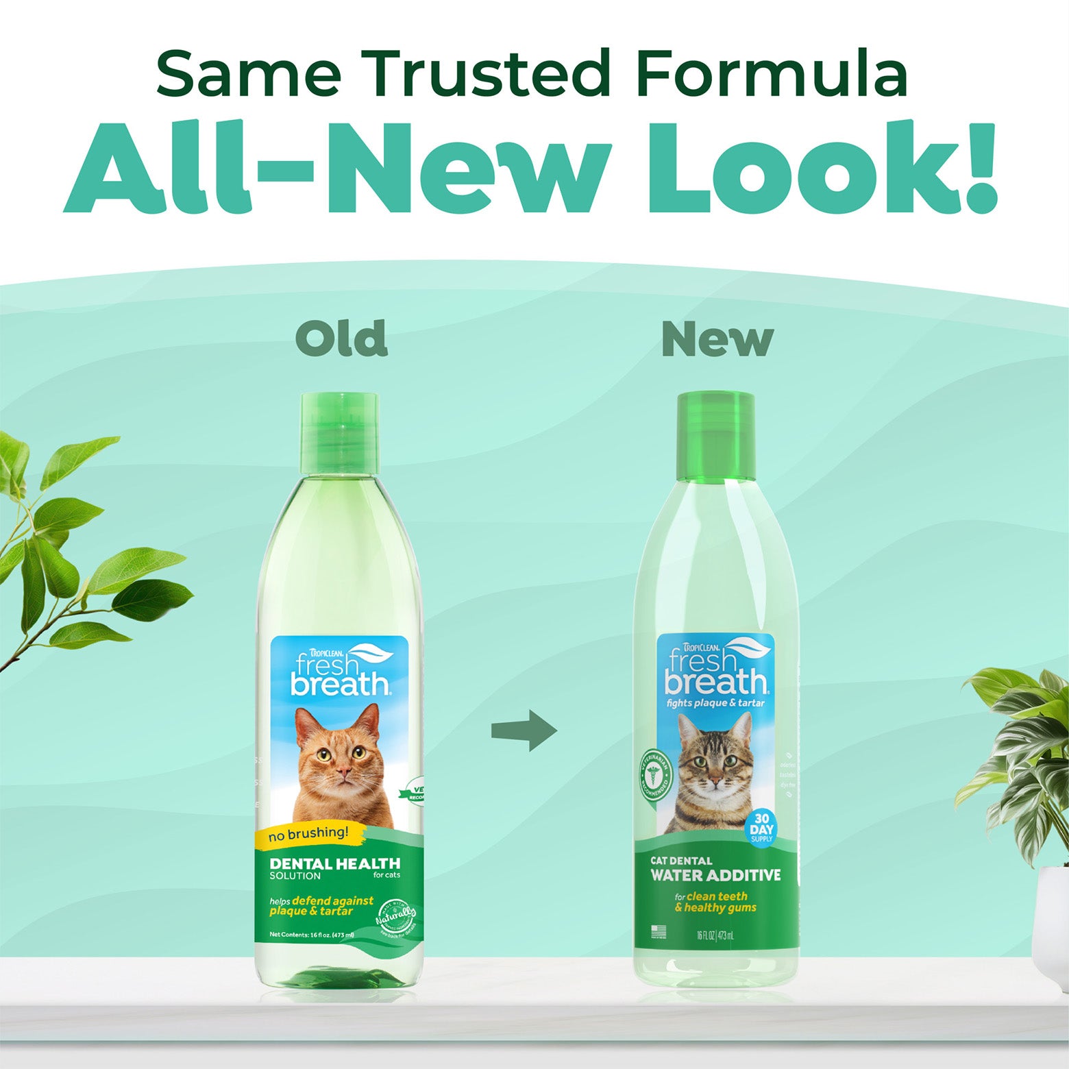 TropiClean Fresh Breath Dental Water Additive for Cats 473ml