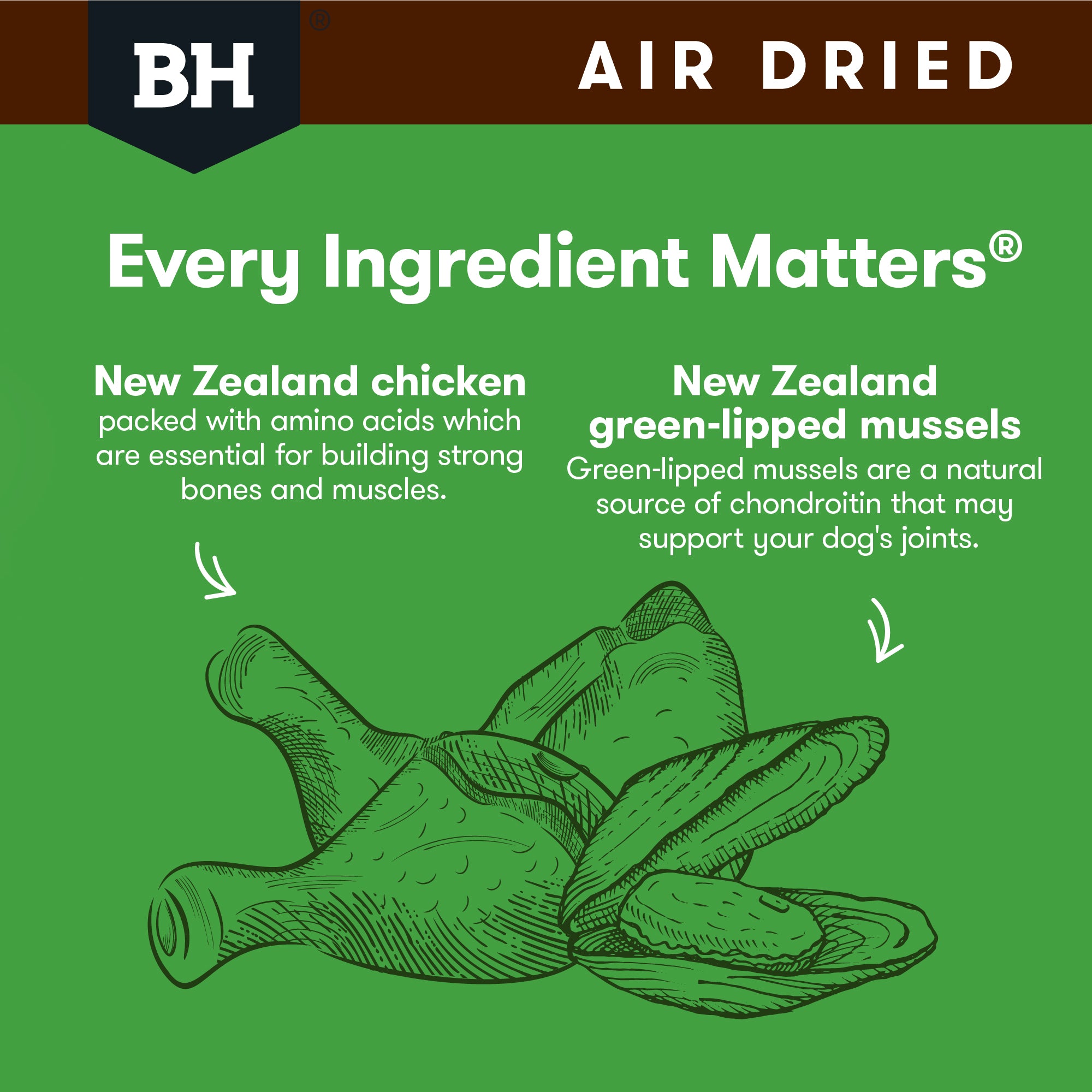 Black Hawk Air Dried Chicken Dry Dog Food