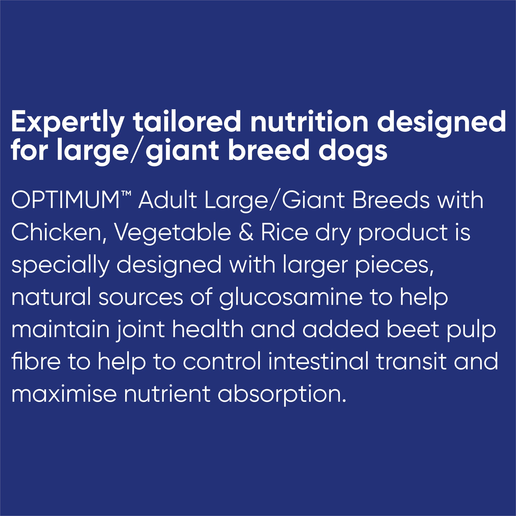 Optimum Chicken Vegetables And Rice Large Breed Adult Dry Dog Food 18kg