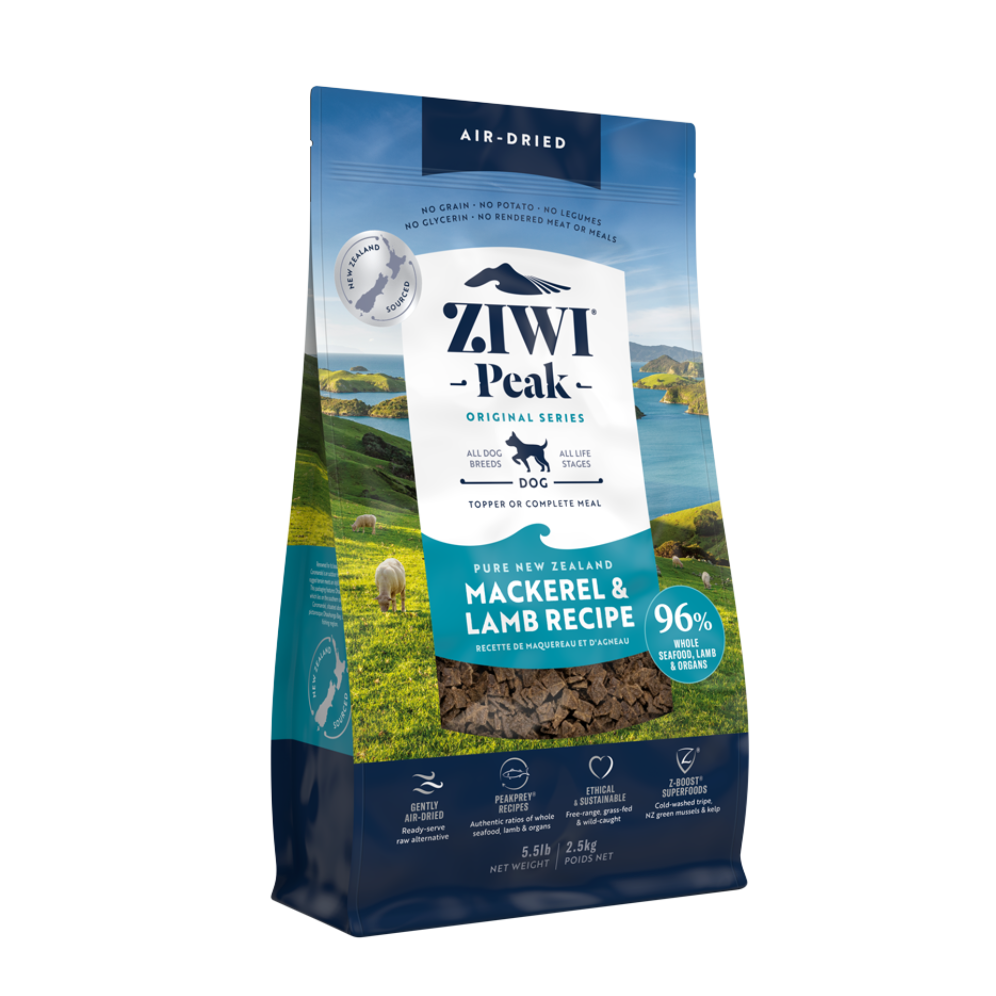 Ziwi Peak Dog Food Air Dried Mackerel & Lamb