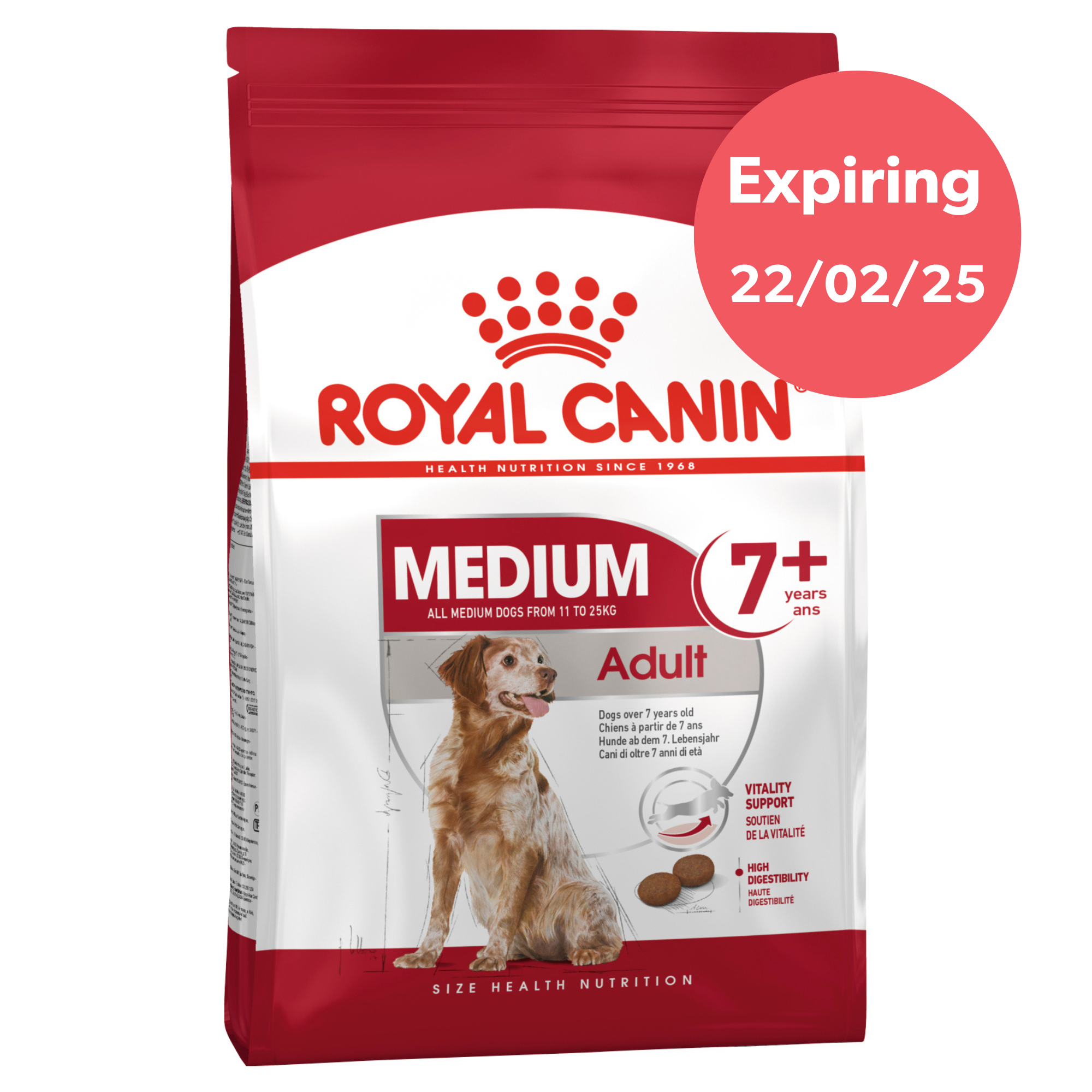 Royal Canin Medium Adult 7+ Dry Dog Food 15kg