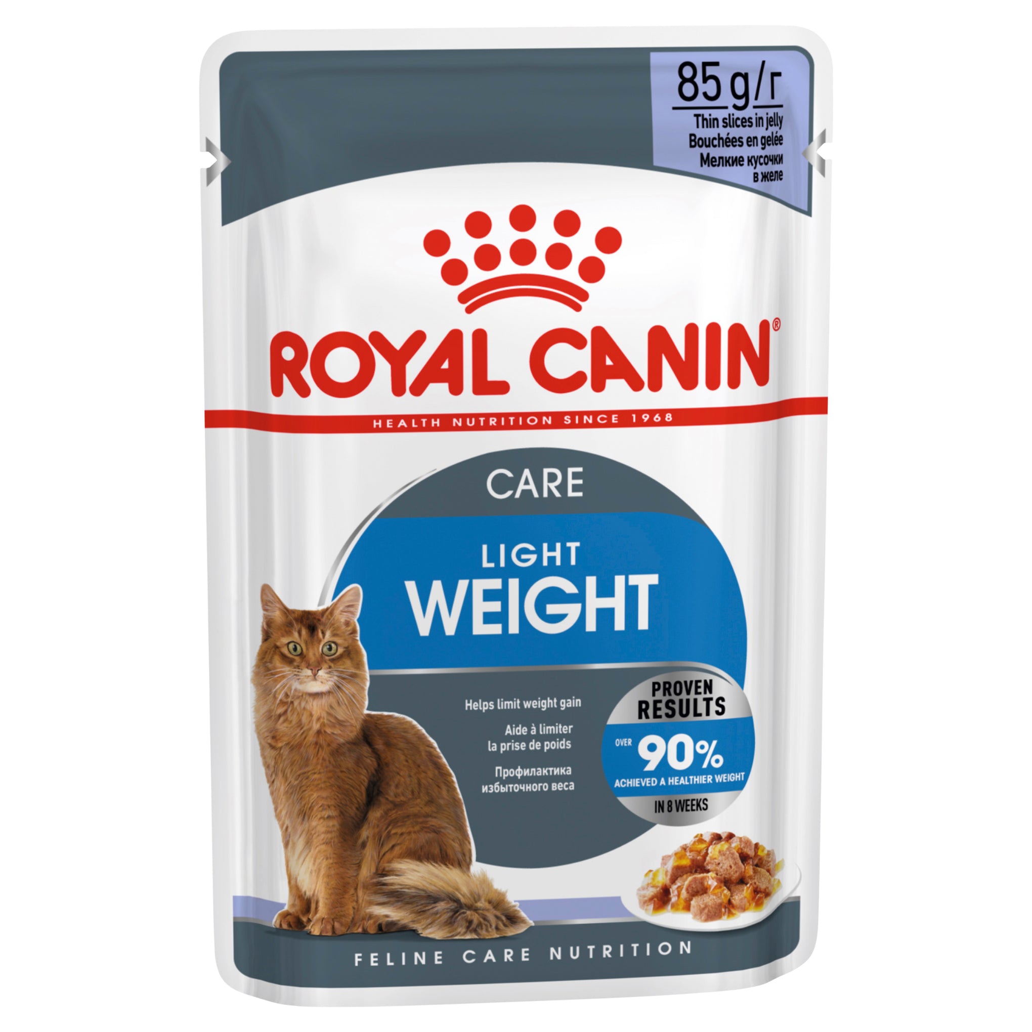 Royal Canin Light Weight Care with Jelly Adult Wet Cat Food Pouches 85g x 12