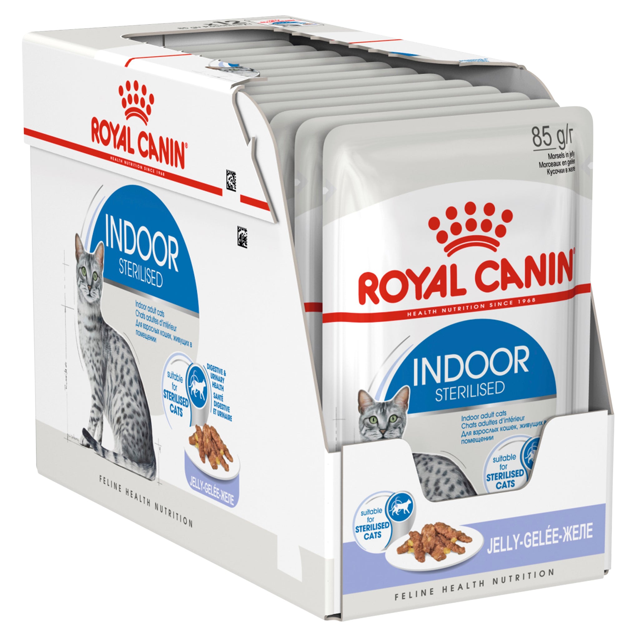 Royal Canin Indoor With Jelly Adult Wet Cat Food Pouches 85g x 12