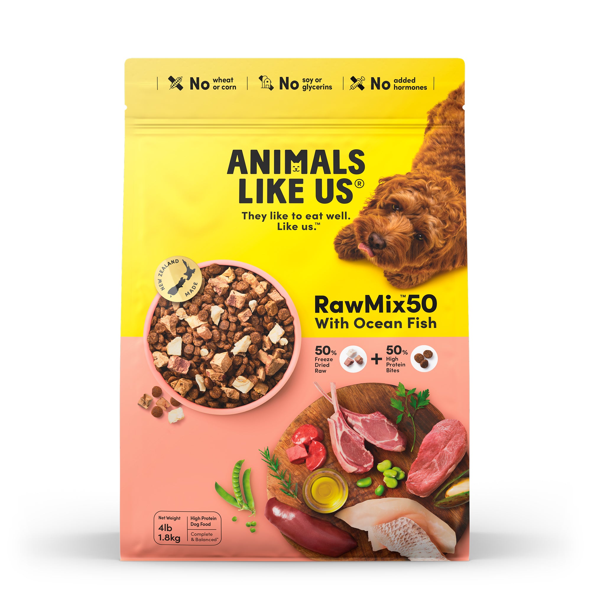 Animals Like Us RawMix50 with Ocean Fish Dog Food