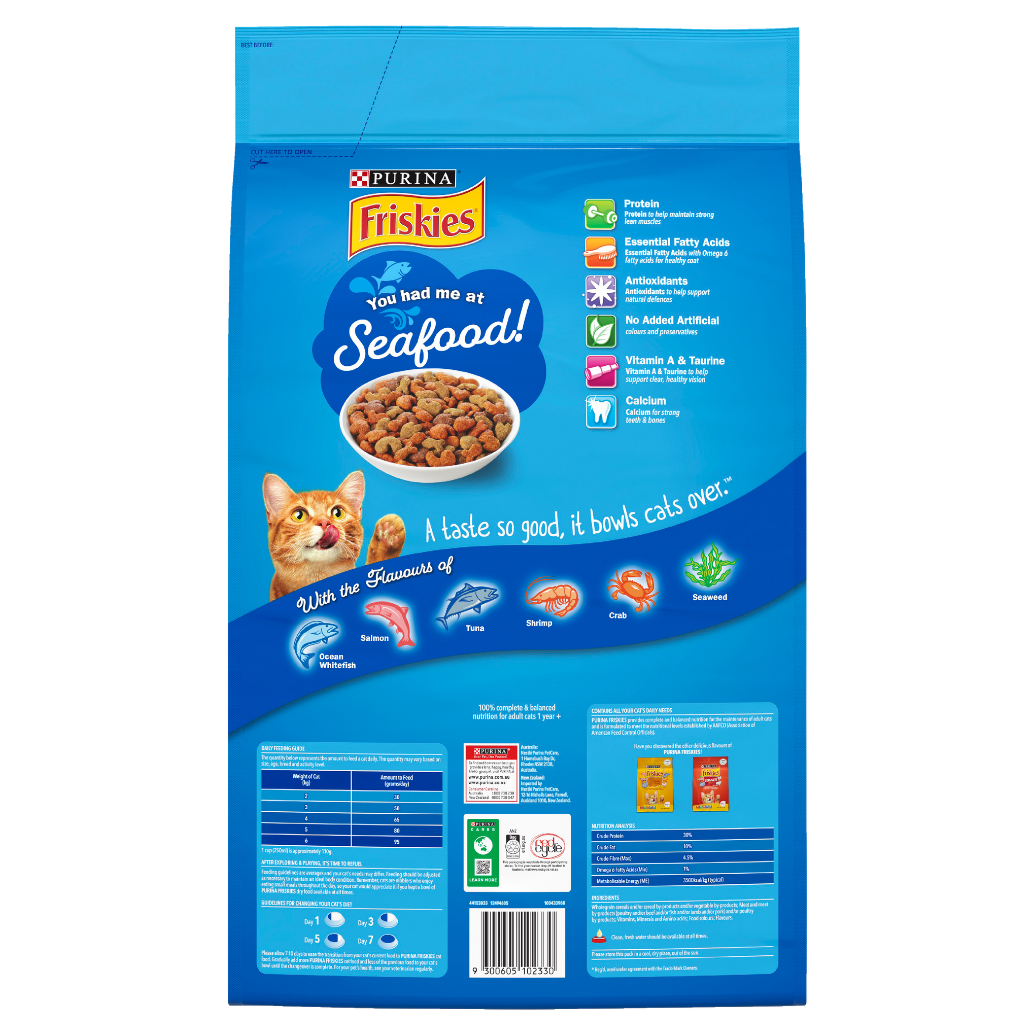 Friskies Seafood Sensations Adult Dry Cat Food 10kg