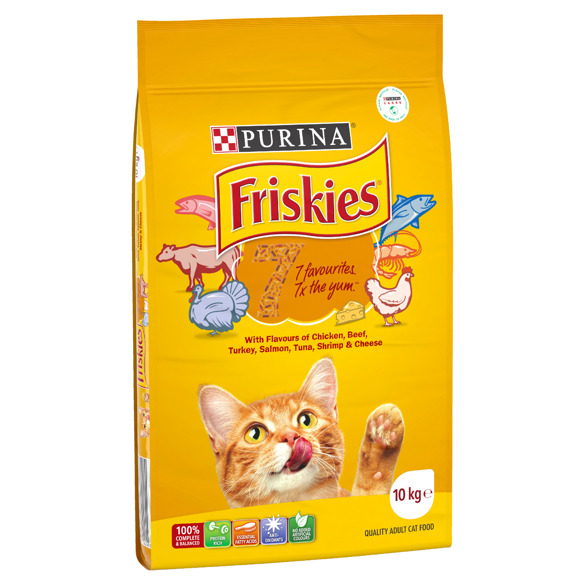 Friskies 7 flavours Dry Cat Food 10kg