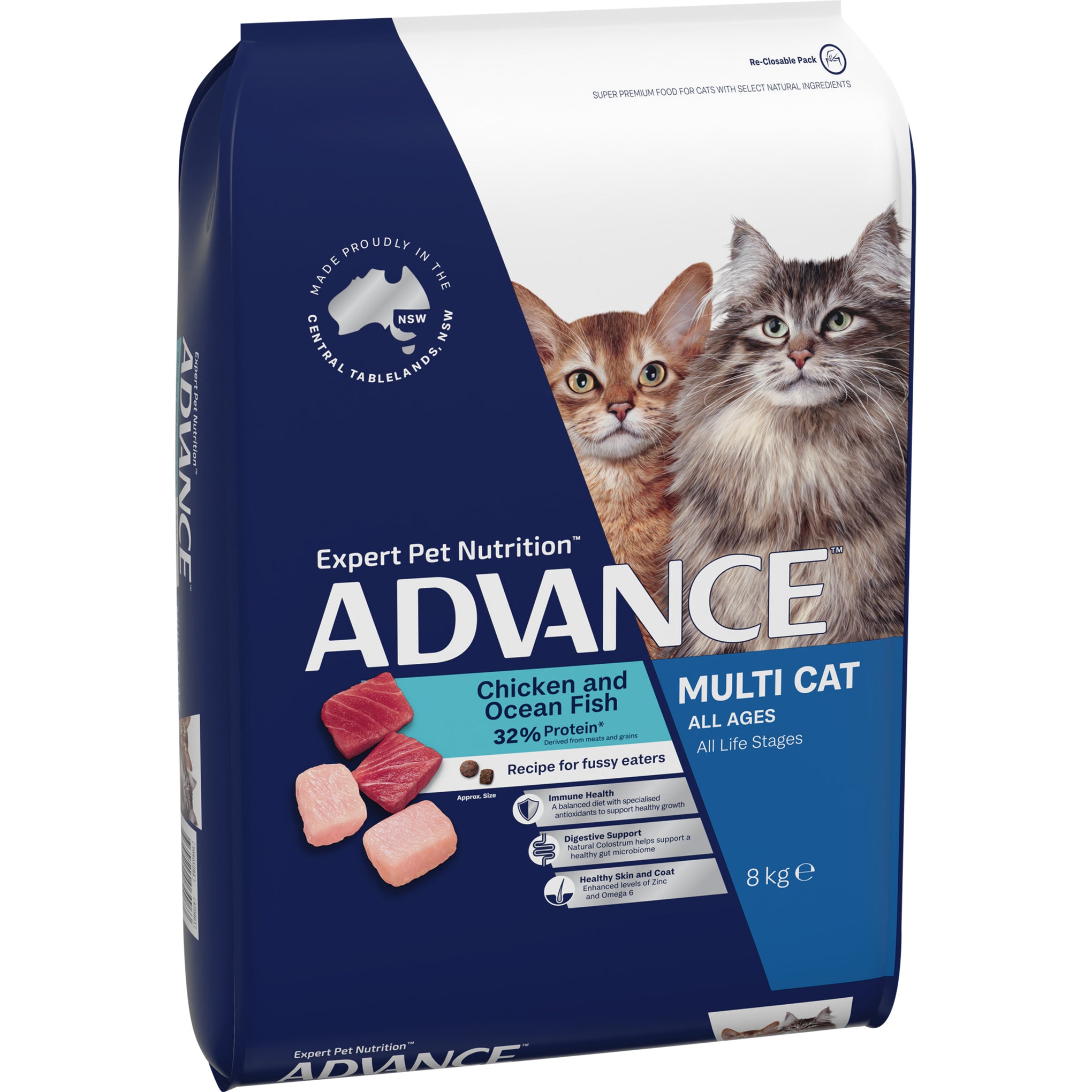 Advance Chicken and Ocean Fish Adult Dry Multi-Cat Food