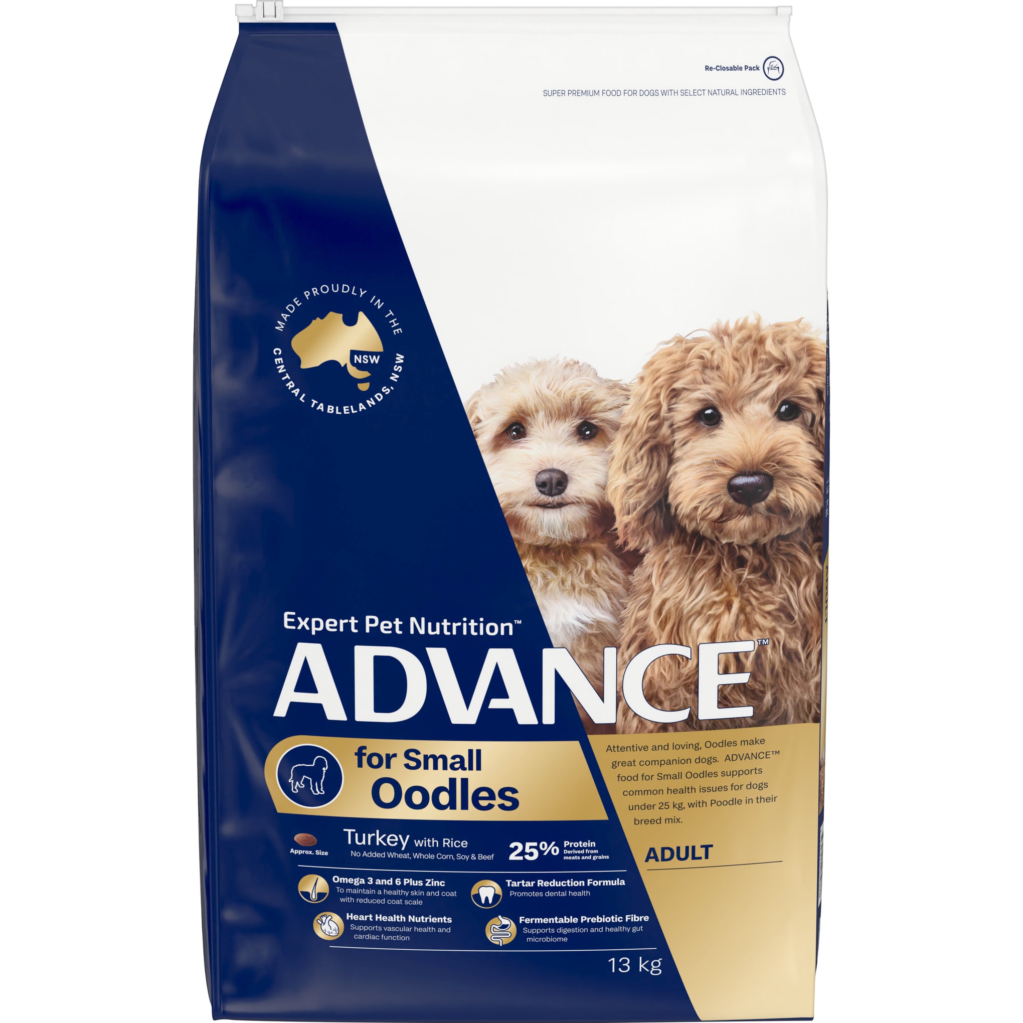Advance Turkey with Rice Small Oodles Adult Dry Dog Food