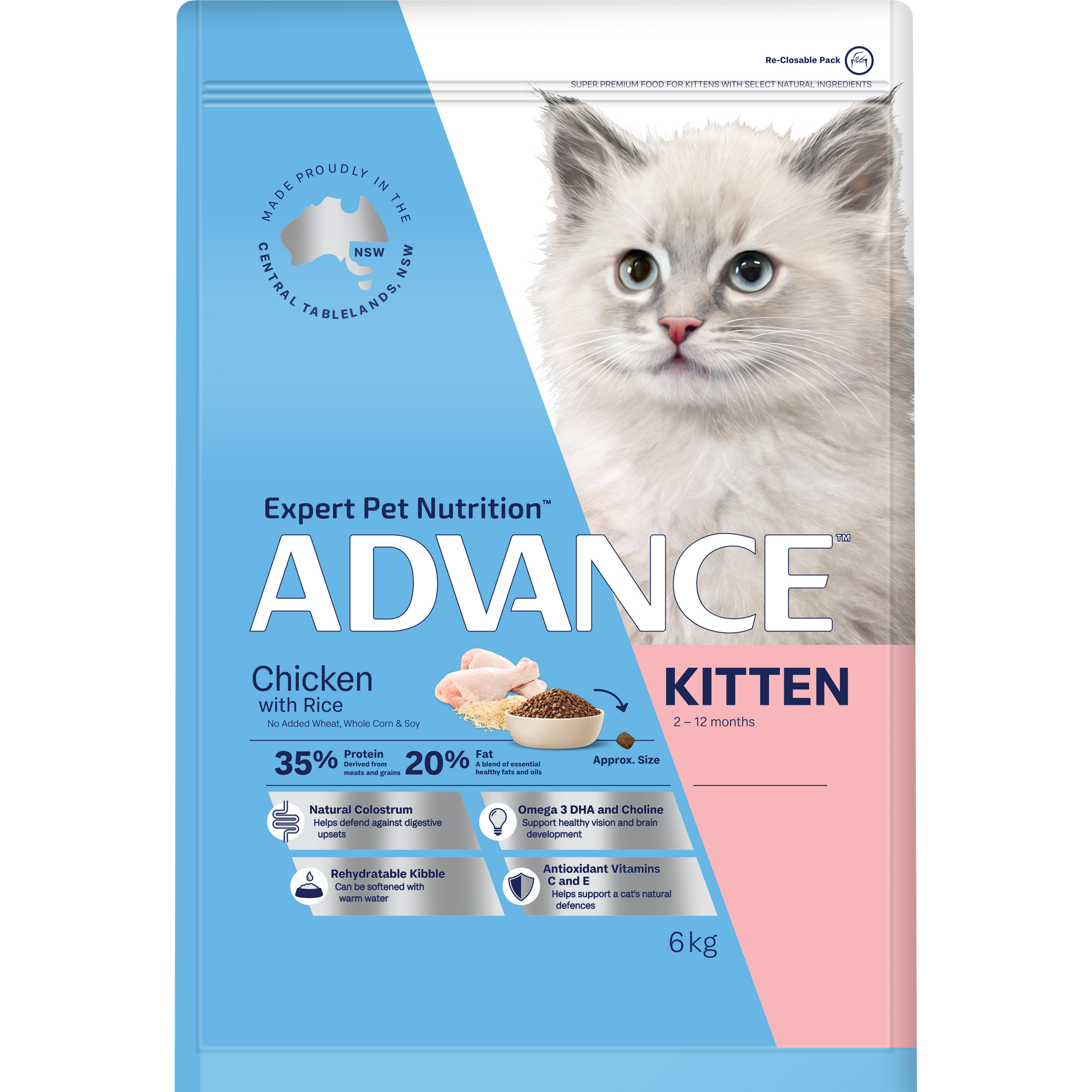 Advance Chicken and Rice Kitten Dry Cat Food