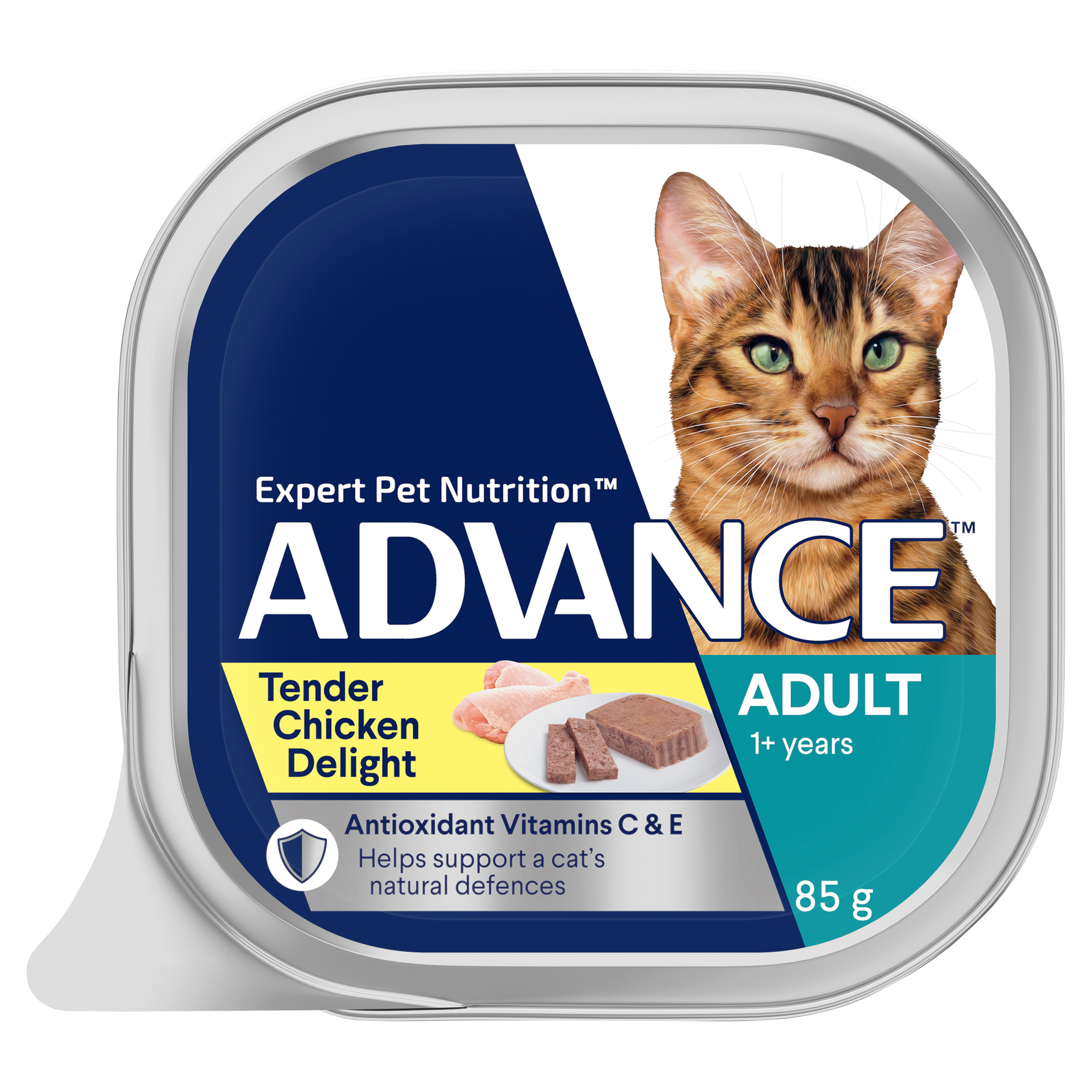 Advance Tender Chicken Delight Adult Wet Cat Food Trays 85g x 7