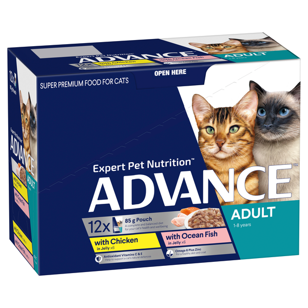 Advance Multipack Adult Wet Cat Food 85g x 12