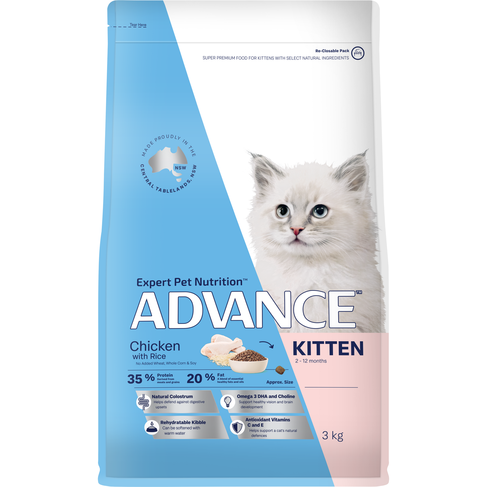 Advance Chicken and Rice Kitten Dry Cat Food