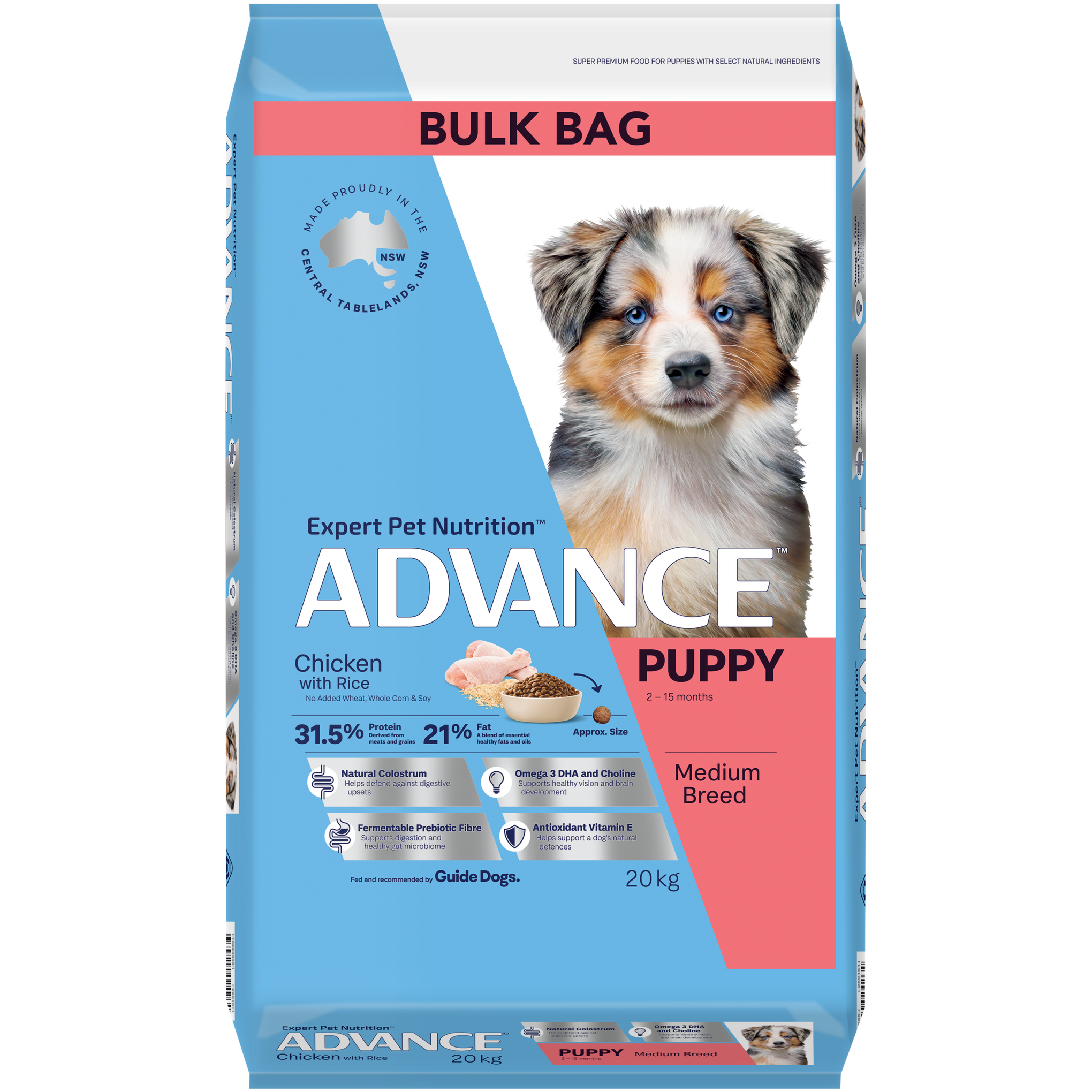 Advance Chicken and Rice Medium Breed Puppy Dry Dog Food