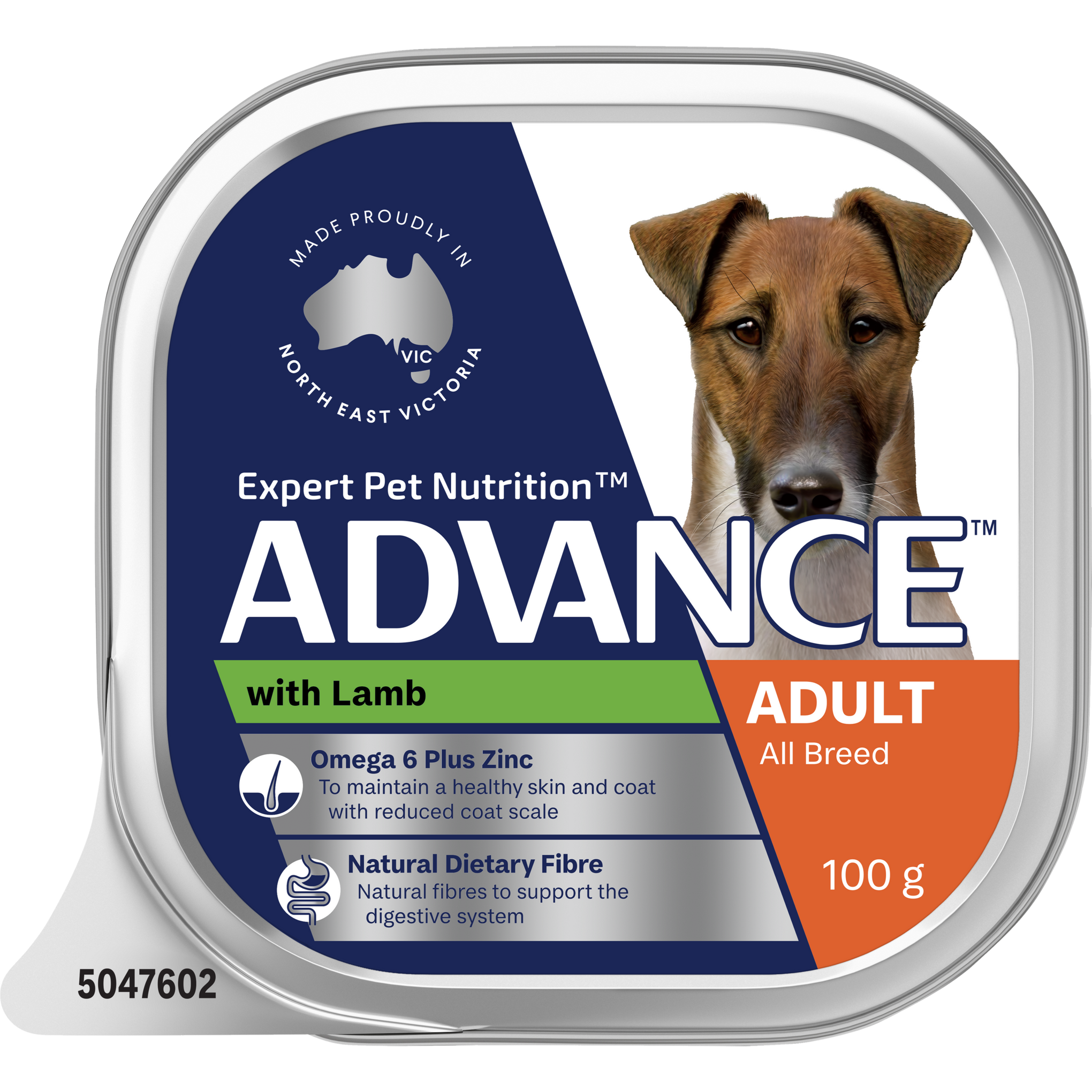 Advance Lamb All Breed Adult Wet Dog Food Trays 100g x 12