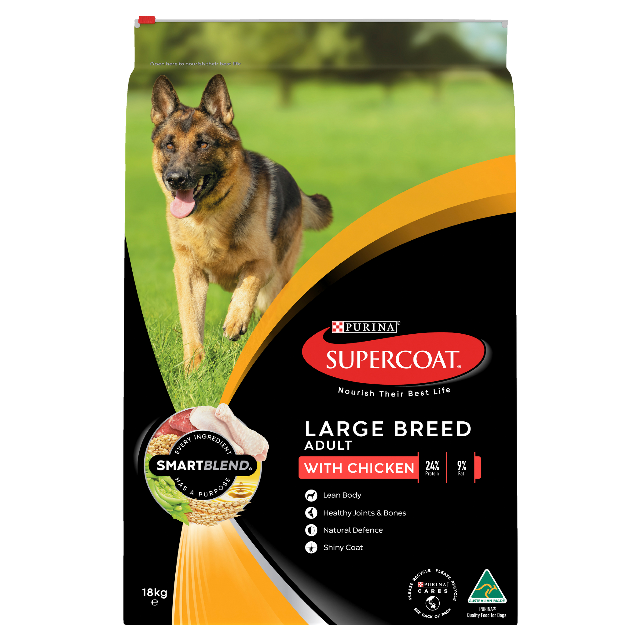 Supercoat Chicken Large Breed Adult Dry Dog Food 18kg