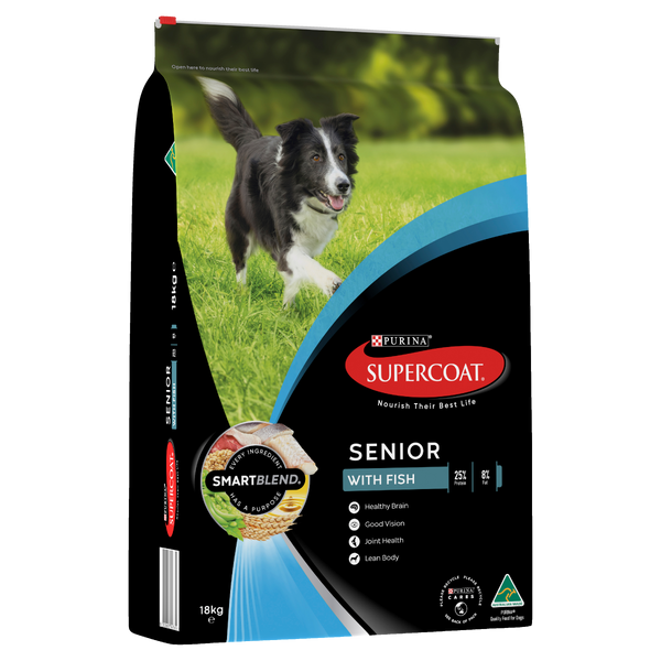 Supercoat Fish Senior Dry Dog Food 18kg