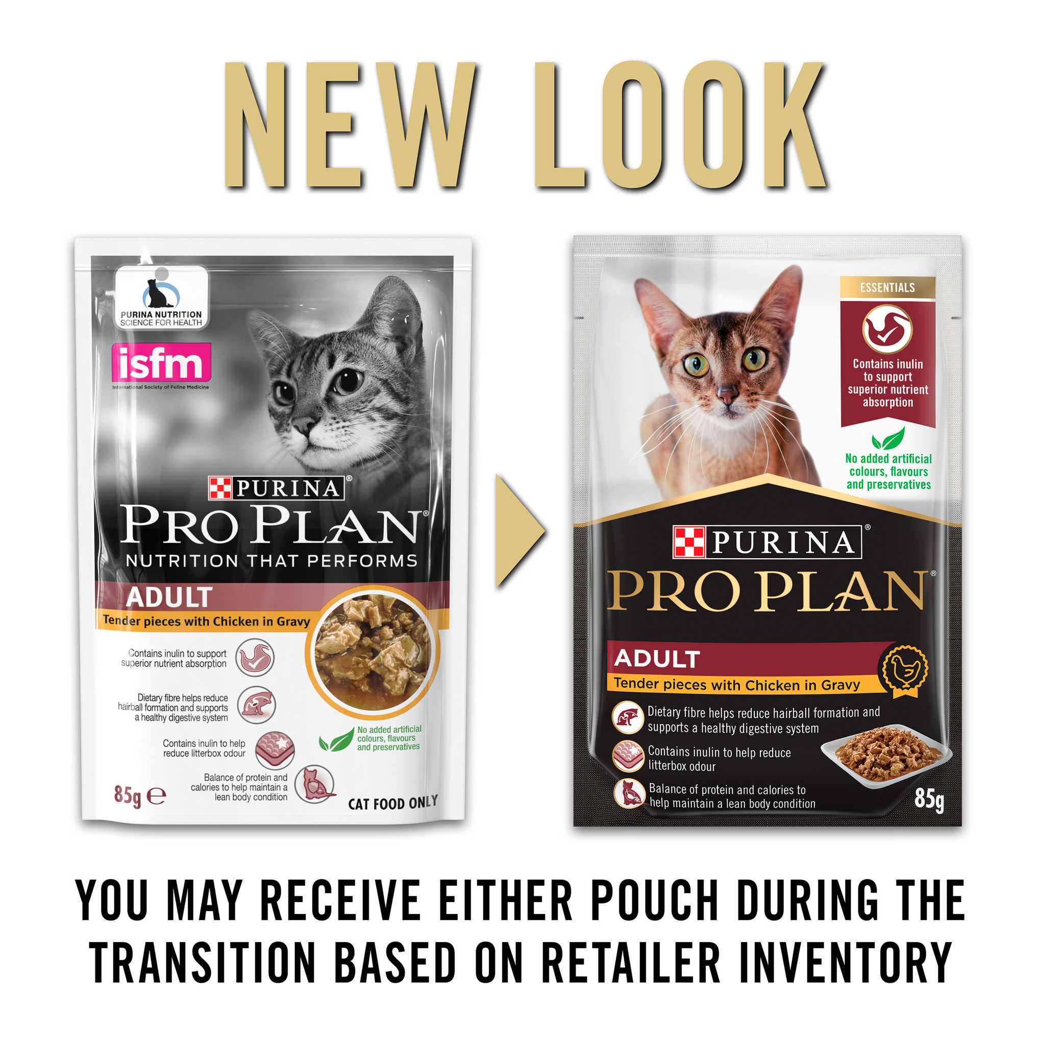 Pro Plan Chicken Adult Wet Cat Food Pouches 85g x 12