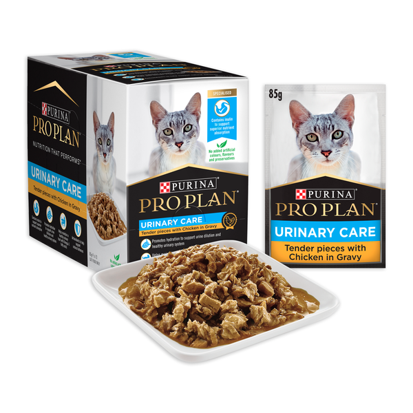 Pro Plan Urinary Care Chicken Adult Wet Cat Food Pouches 85g x 12