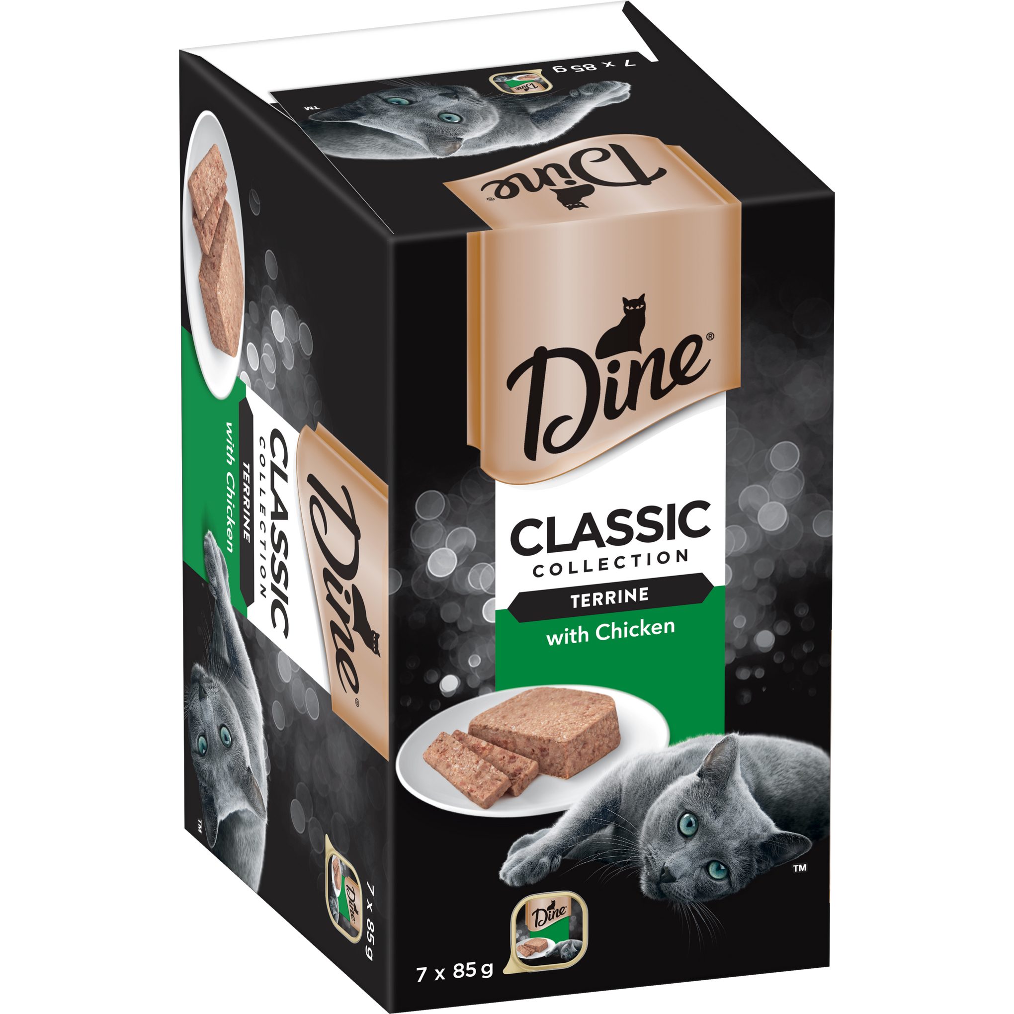 Dine Classic Terrine with Chicken Multipack Wet Cat Food 85g x 7