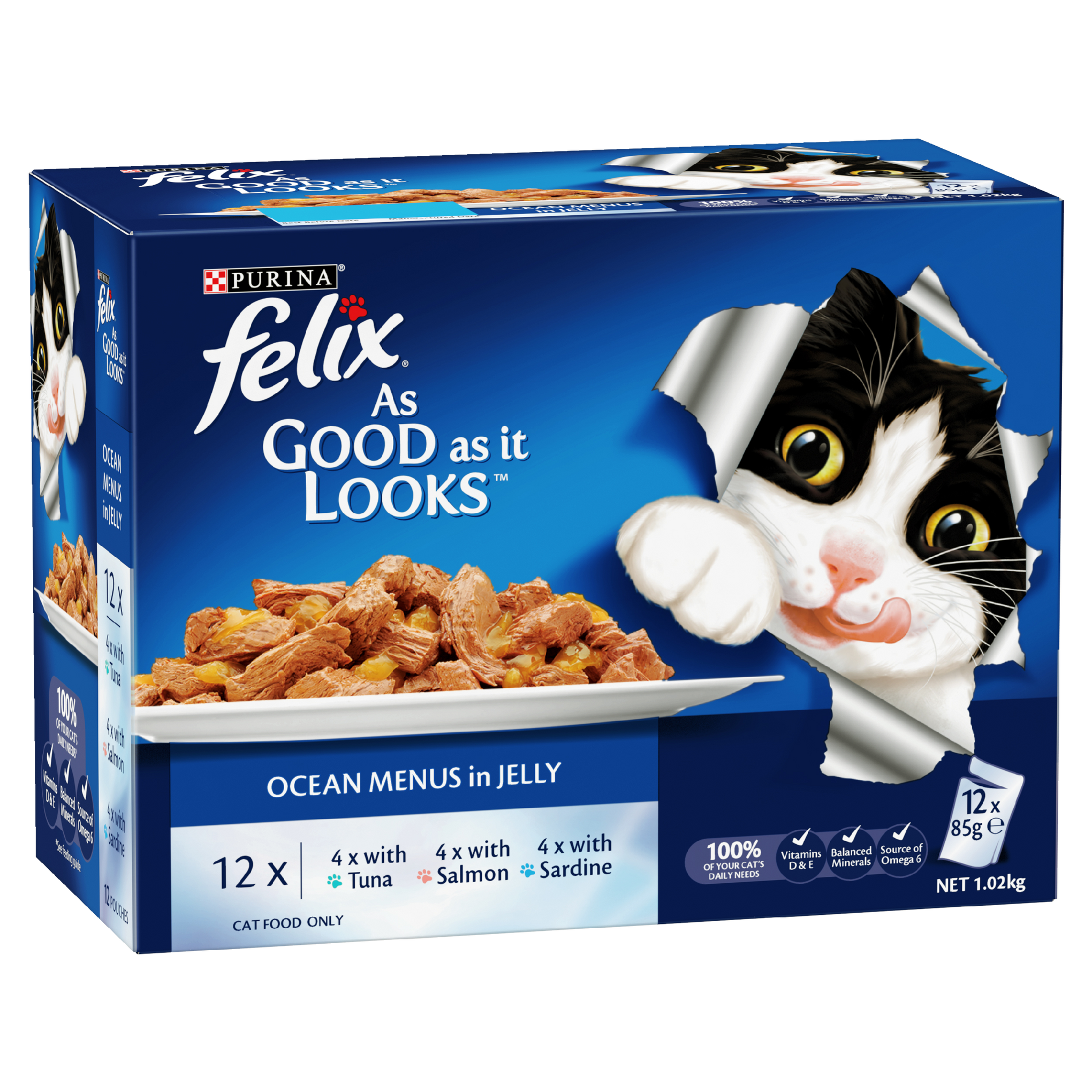 Felix As Good As It Looks Ocean Menu Adult Wet Cat Food 85g x 12