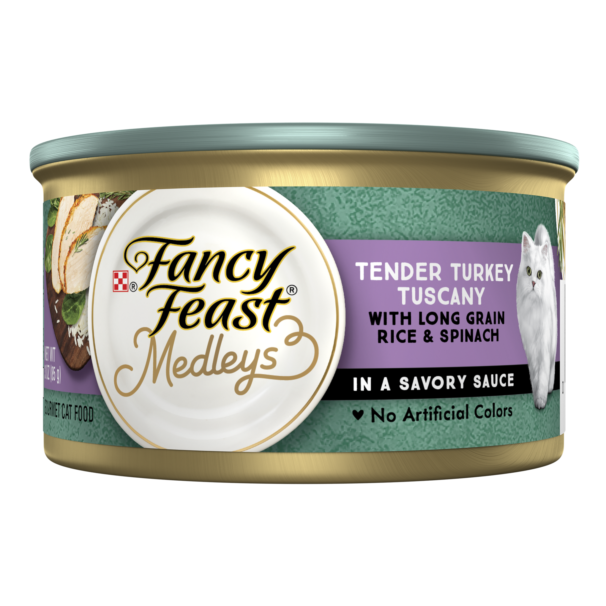 Fancy Feast Medleys Tender Turkey Tuscany With Long Grain Rice And Garden Greens Adult Wet Cat Food 85g x 24