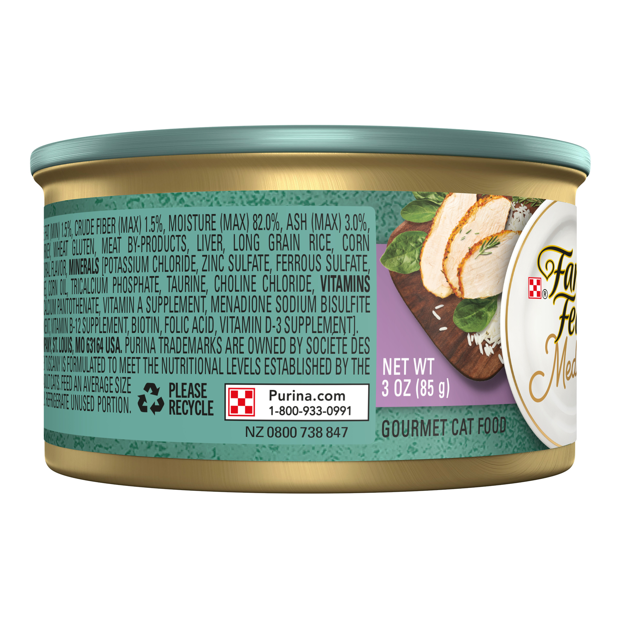 Fancy Feast Medleys Tender Turkey Tuscany With Long Grain Rice And Garden Greens Adult Wet Cat Food 85g x 24