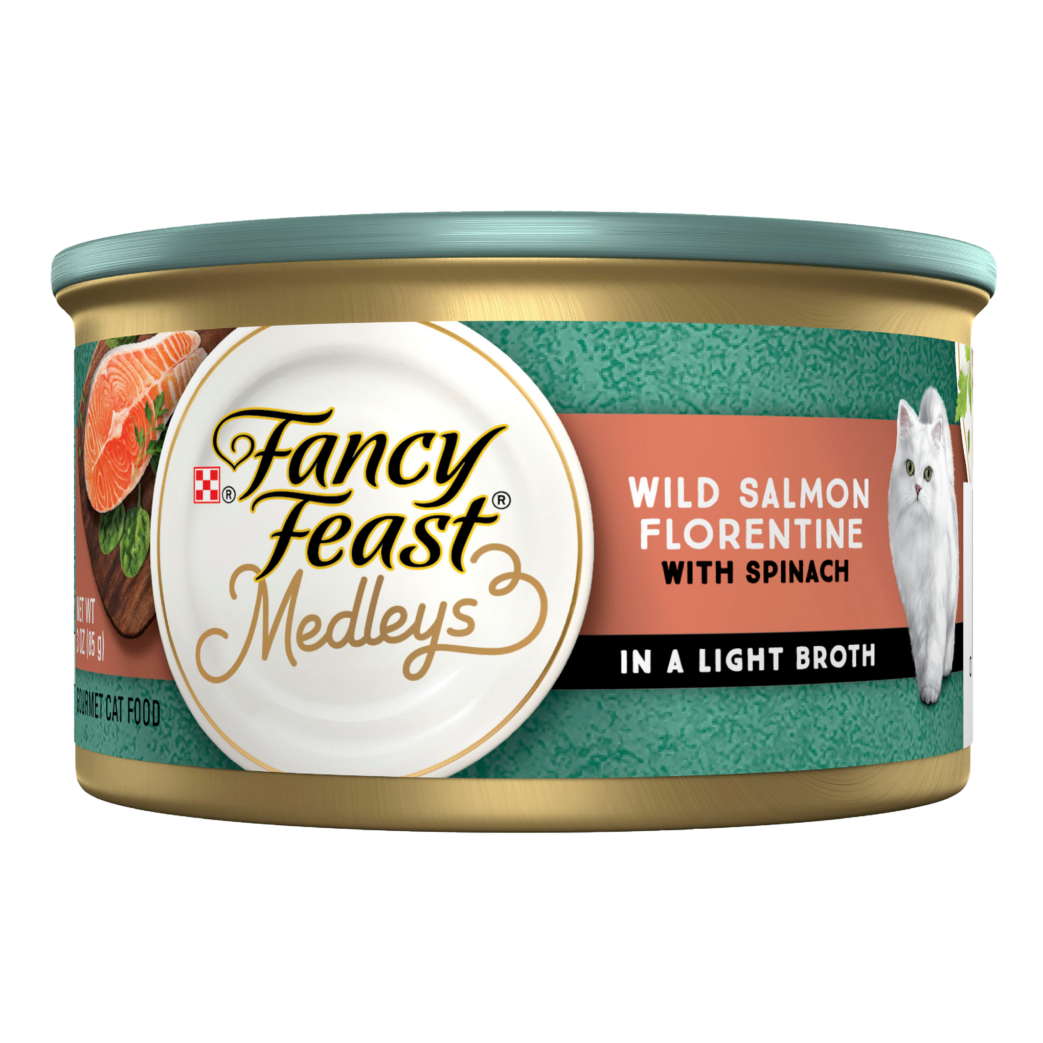 Fancy Feast Medleys Wild Salmon Florentine With Garden Greens Adult Wet Cat Food 85g x 24