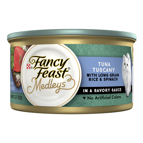 Fancy Feast Medleys Tuna Tuscany With Long Grain Rice And Garden Greens Adult Wet Cat Food 85g x 24