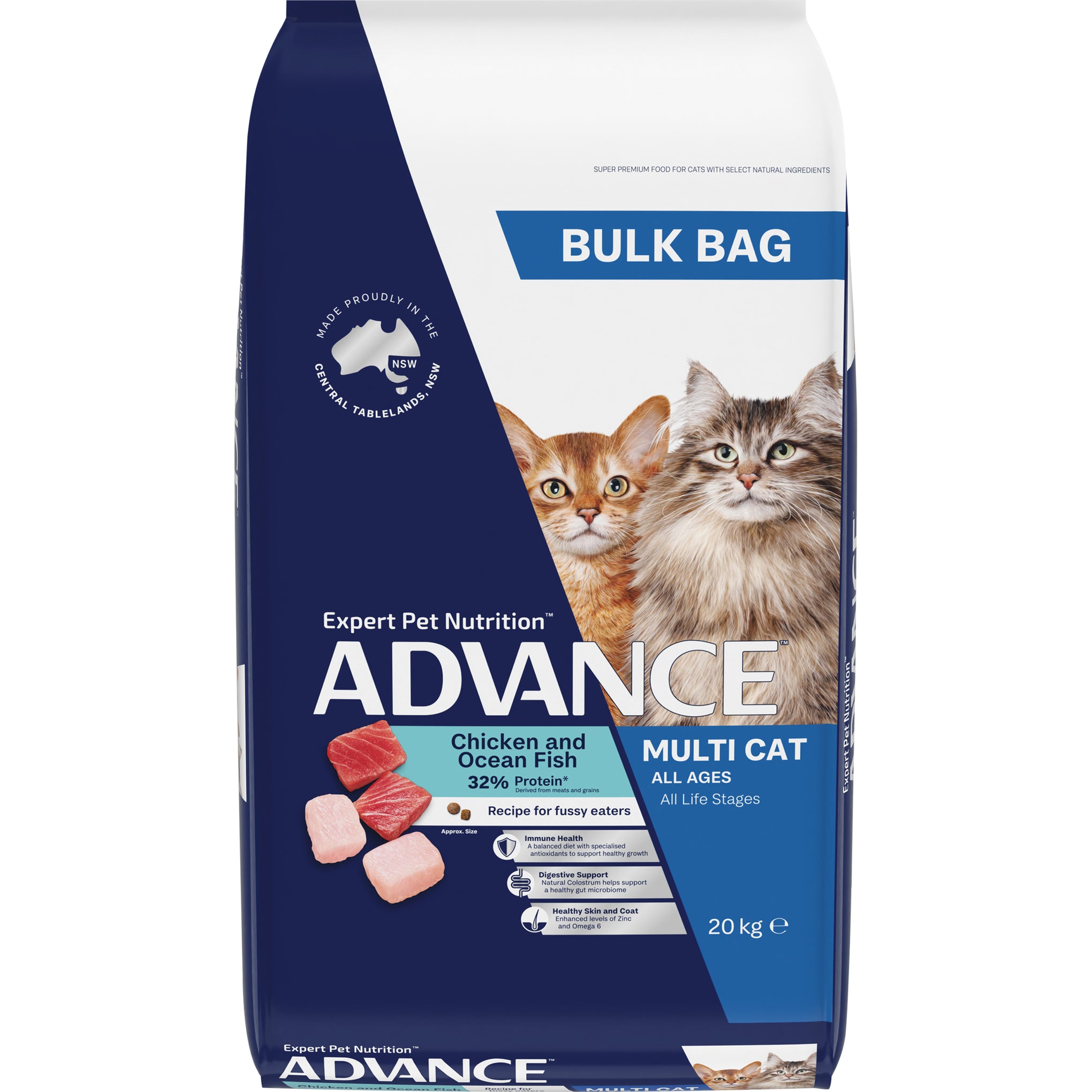 Advance Chicken and Ocean Fish Adult Dry Multi-Cat Food