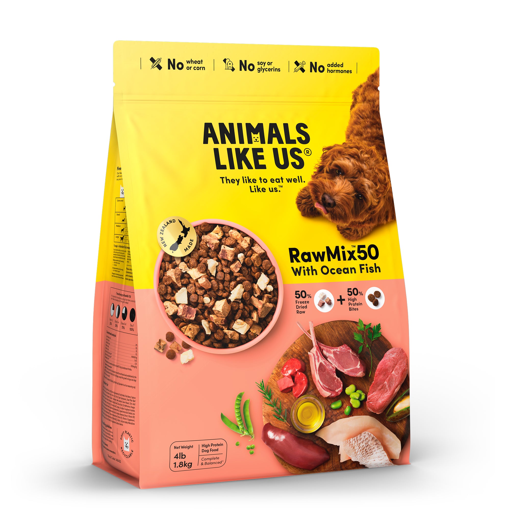 Animals Like Us RawMix50 with Ocean Fish Dog Food