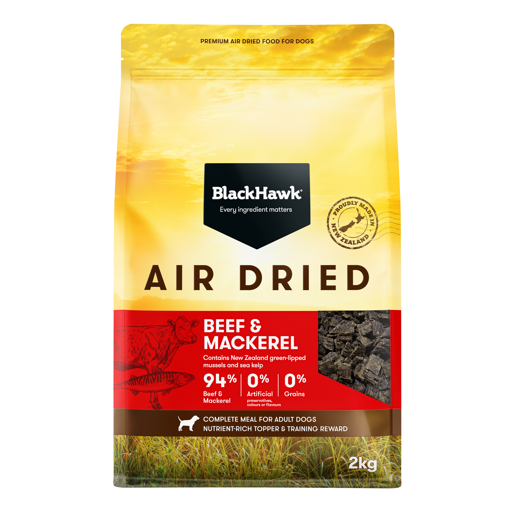 Black Hawk Air Dried Beef and Mackerel Dry Dog Food