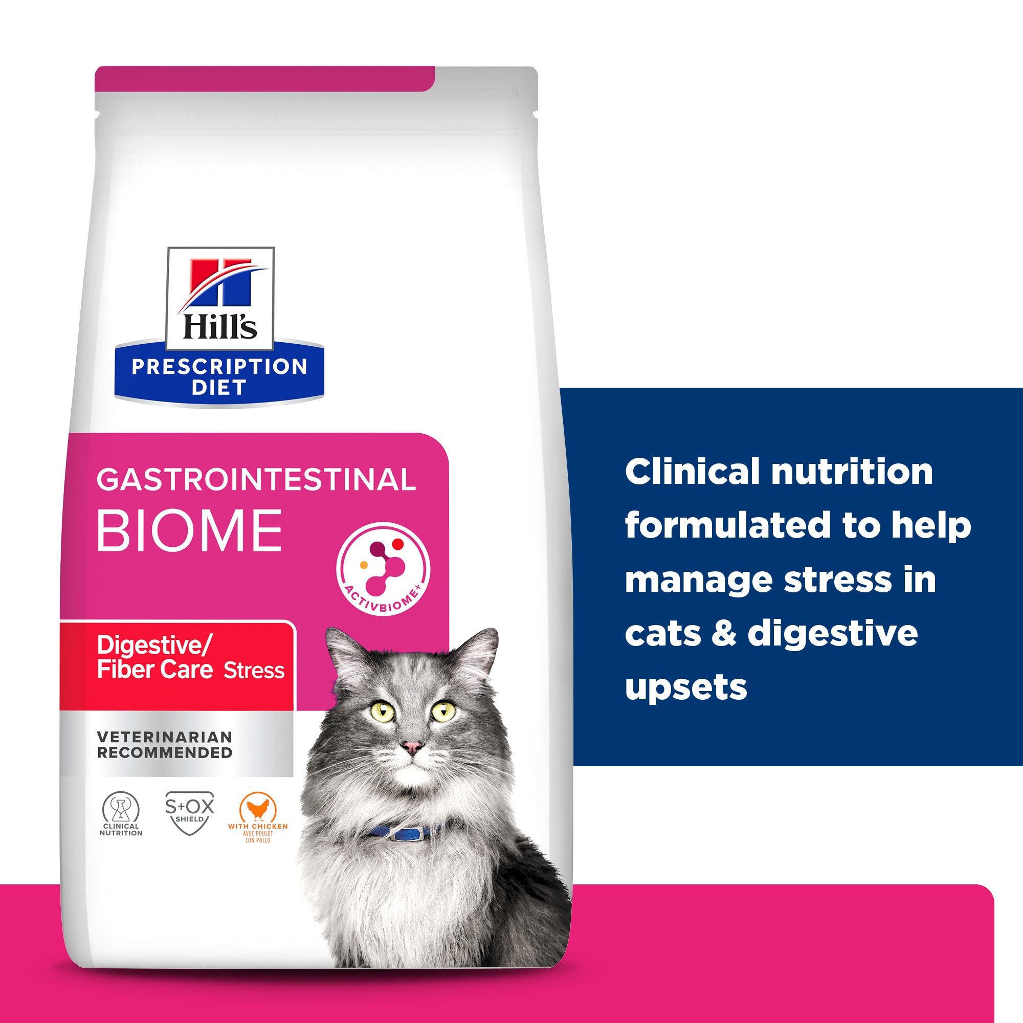 Hill's Prescription Diet Gastrointestinal Biome Stress Digestive/Fibre Care Dry Cat Food 1.8kg