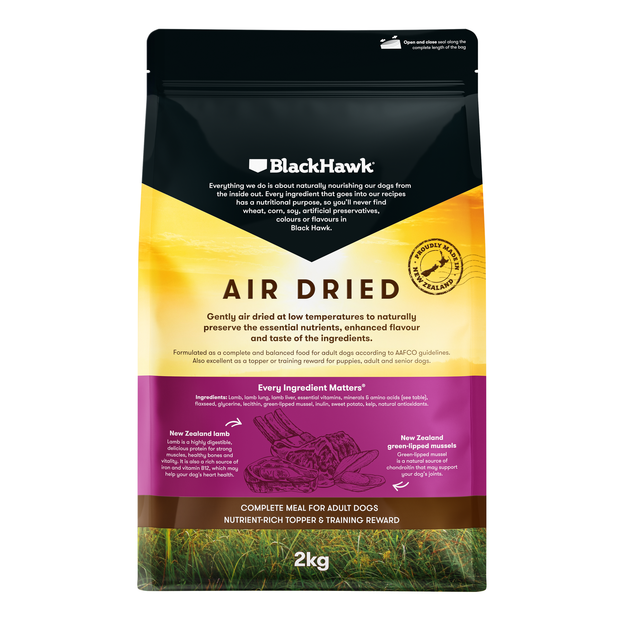 Black Hawk Air Dried Lamb Dry Dog Food