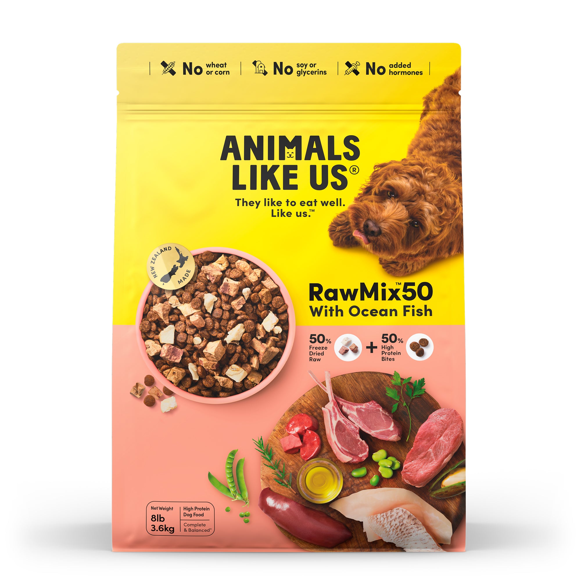 Animals Like Us RawMix50 with Ocean Fish Dog Food