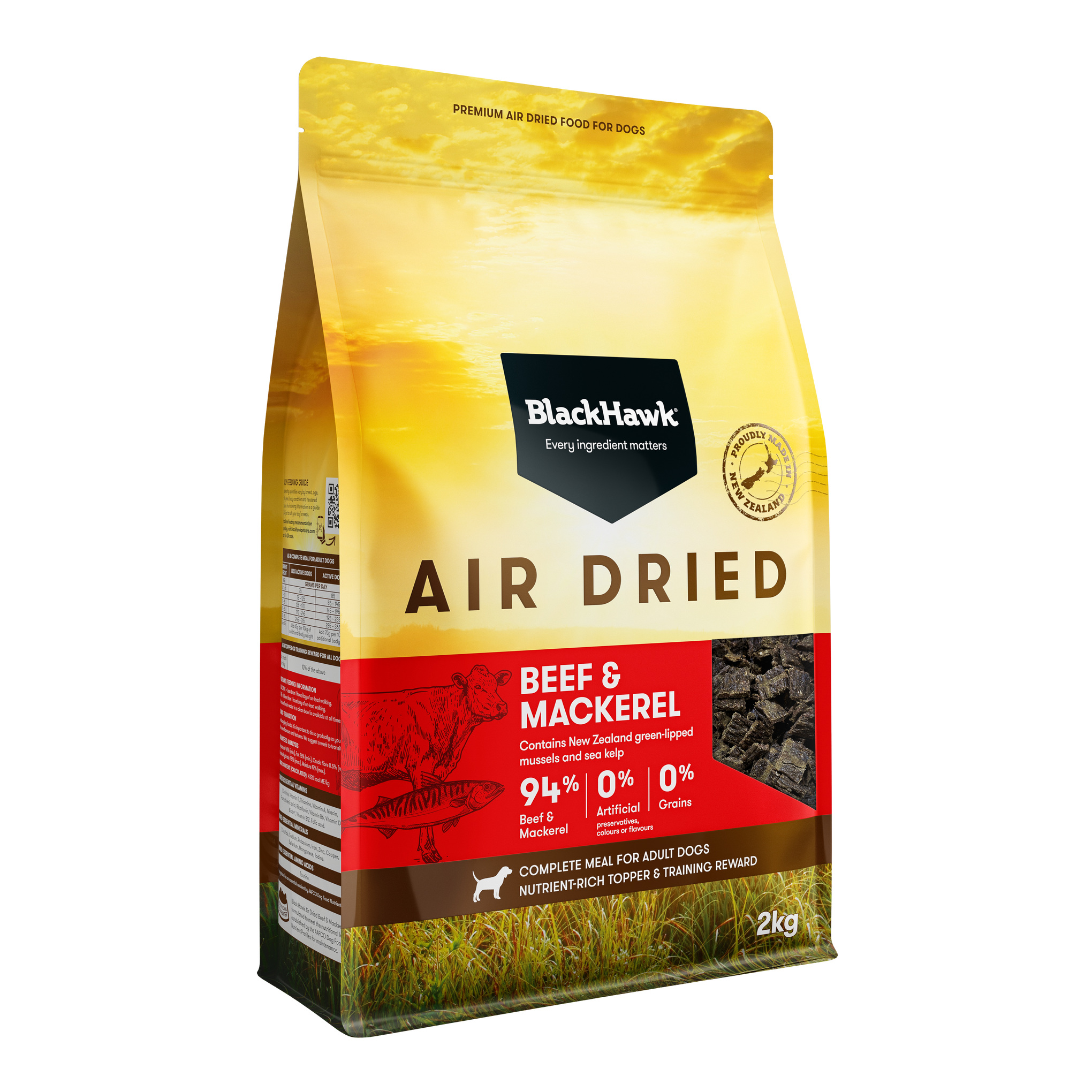 Black Hawk Air Dried Beef and Mackerel Dry Dog Food