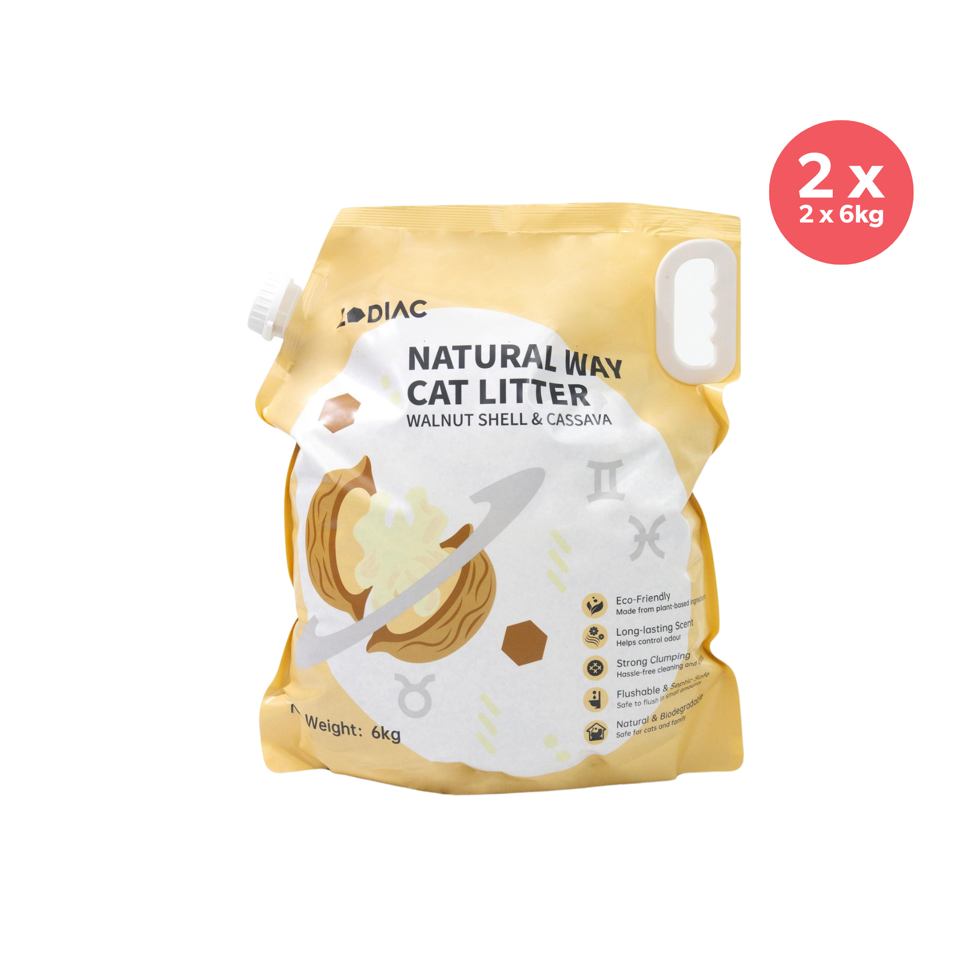 ZODIAC Natural Way Walnut Shell & Cassava Cat Litter