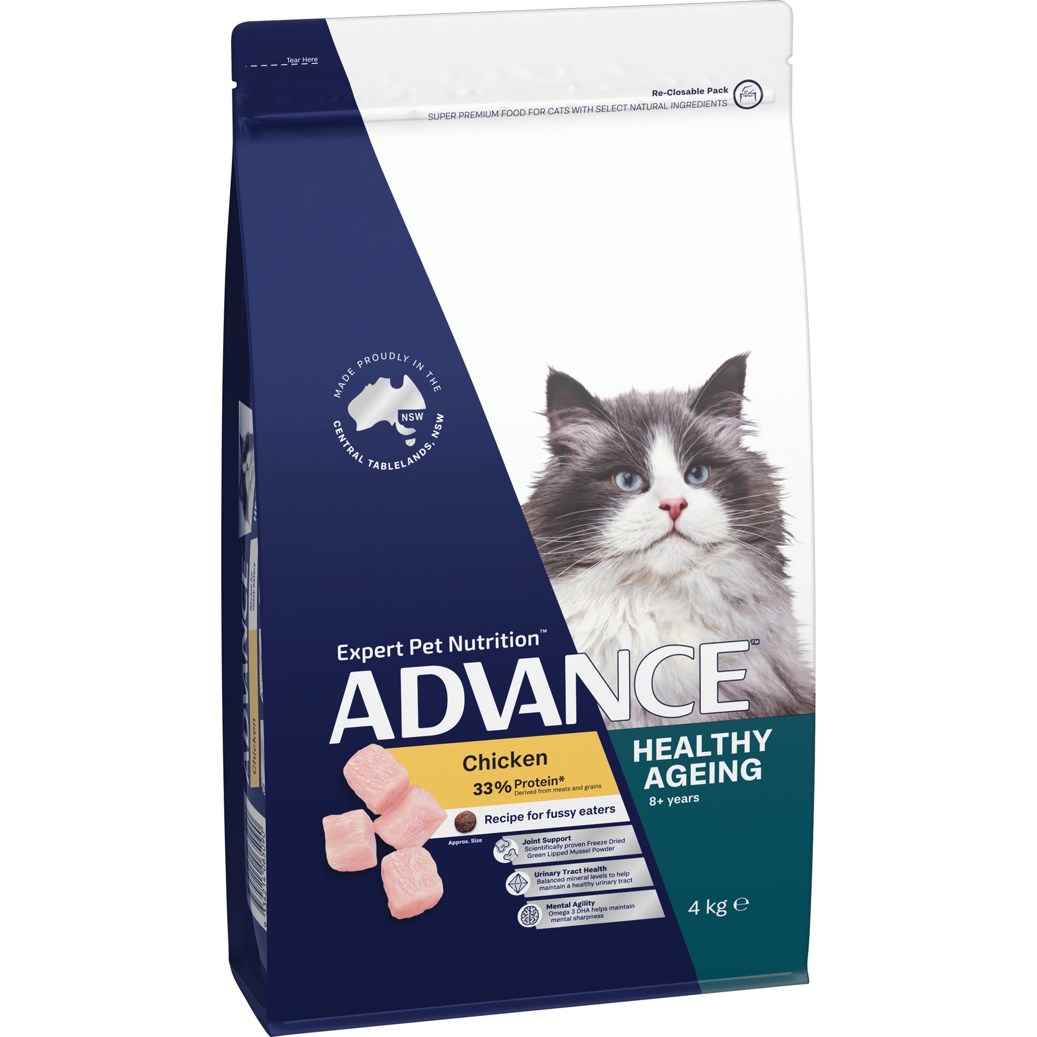 Advance Healthy Ageing Chicken Adult Dry Cat Food 4kg