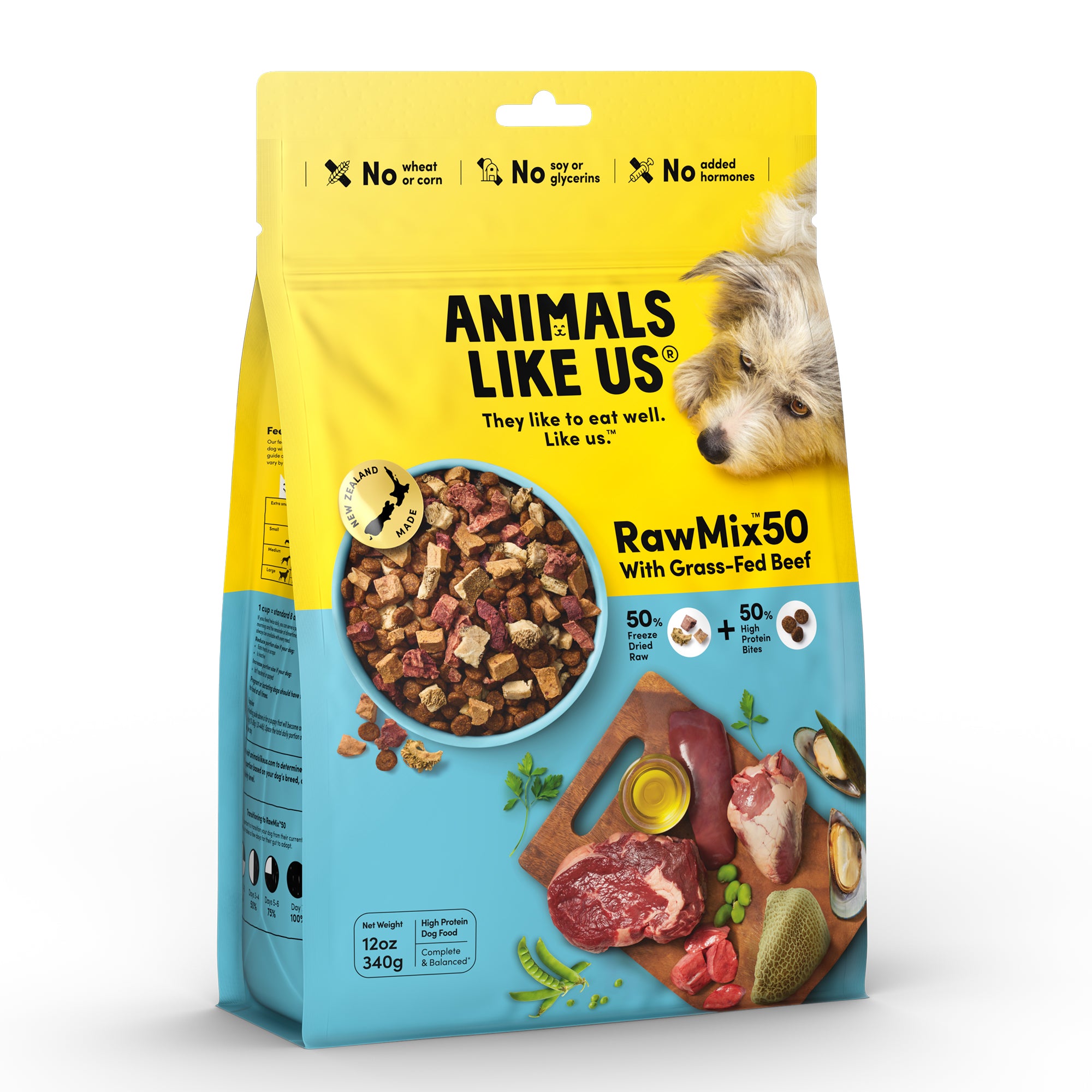 Animals Like Us RawMix50 with Grass-Fed Beef Dog Food