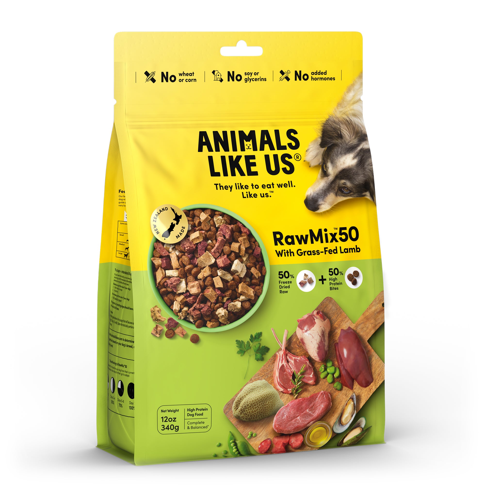 Animals Like Us RawMix50 with Grass-Fed Lamb Dog Food