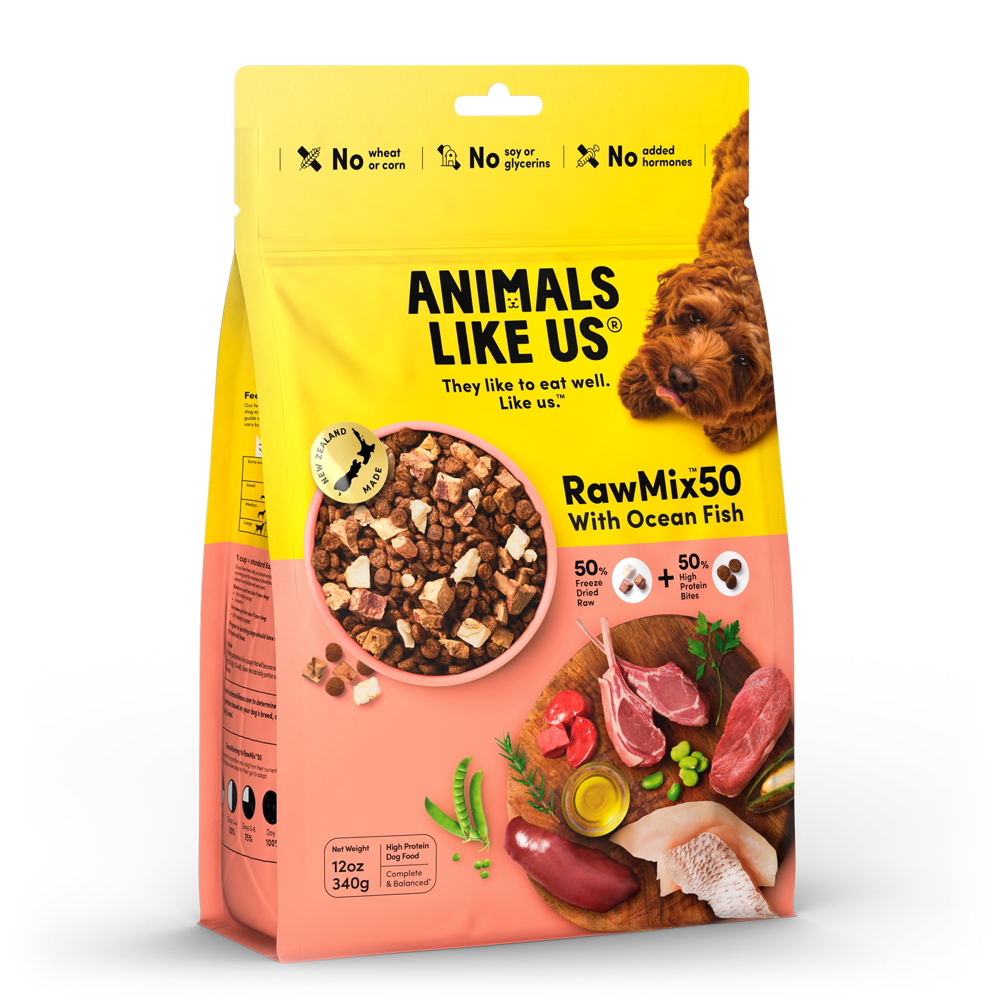 Animals Like Us RawMix50 with Ocean Fish Dog Food