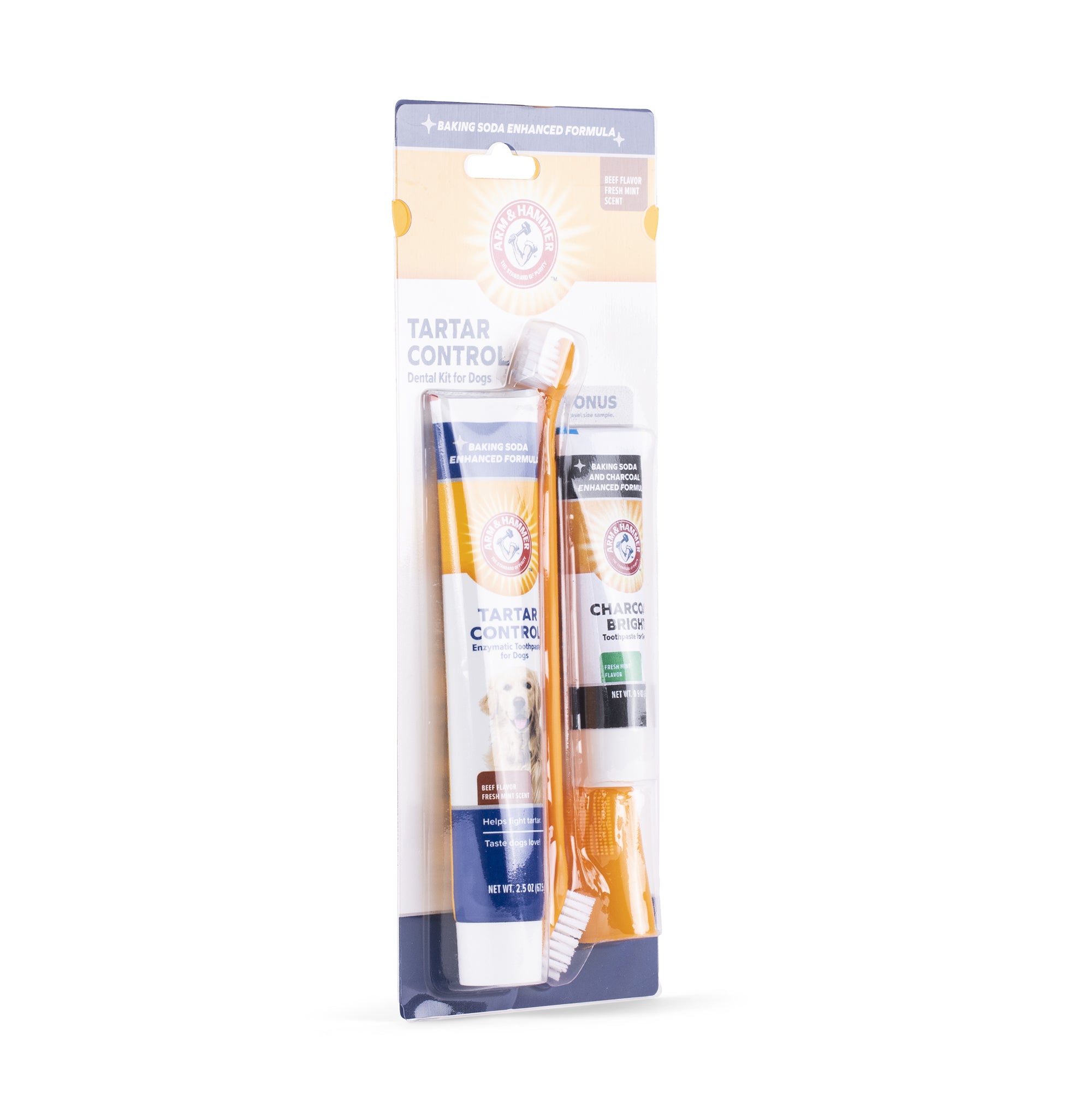 Arm and Hammer Tartar Control Dental Kit for Dogs with Bonus Charcoal Bright Sample Tube