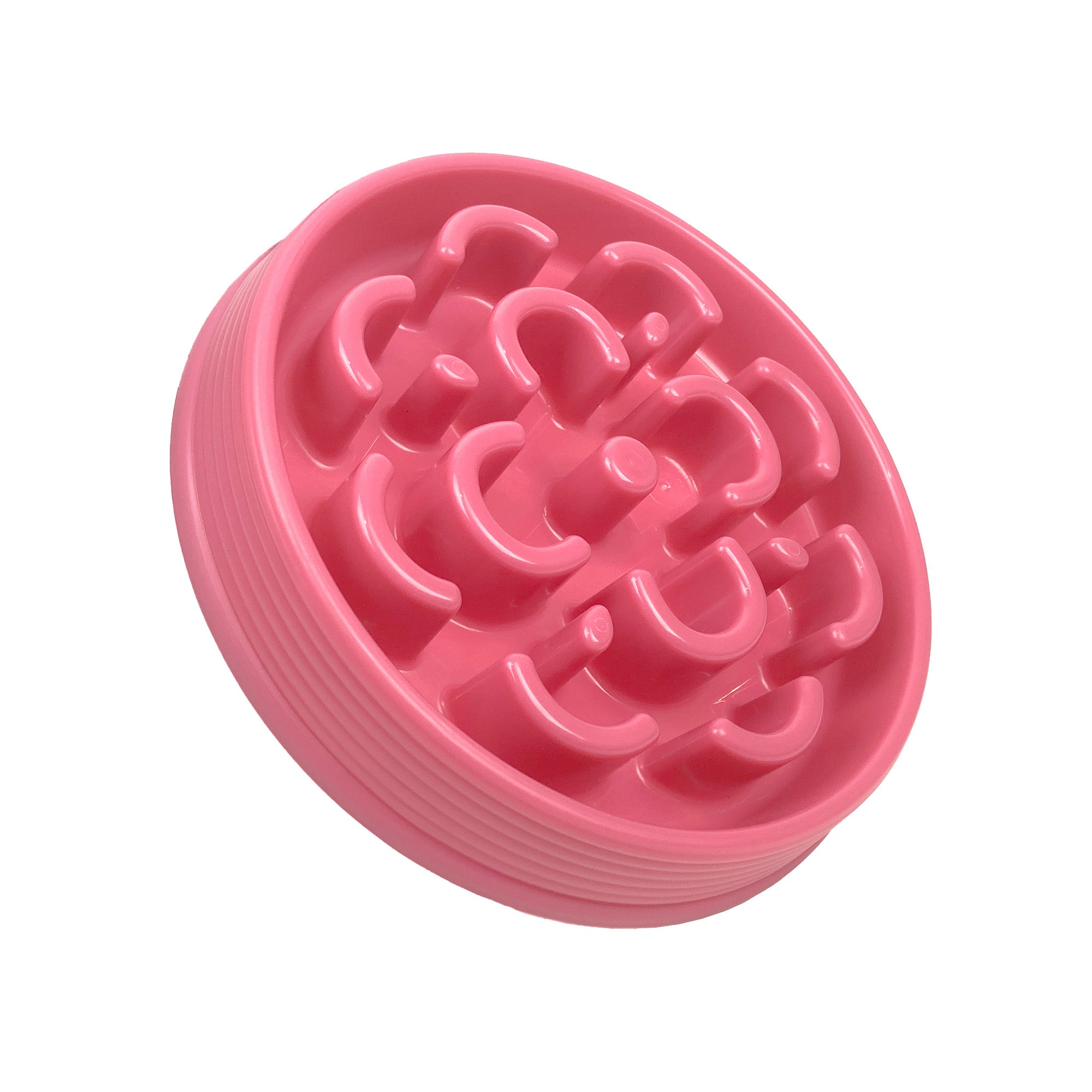 Barkley & Bella Slow Chow Feeder Dog Bowl Pink Medium